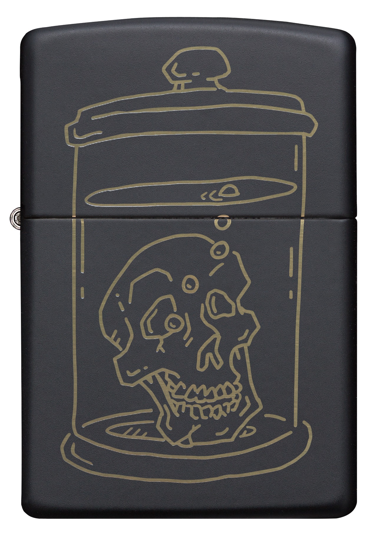 Front shot of Zippo Bejeweled Beetle Design High Polish Brass Windproof Lighter standing at a 3/4 angle.