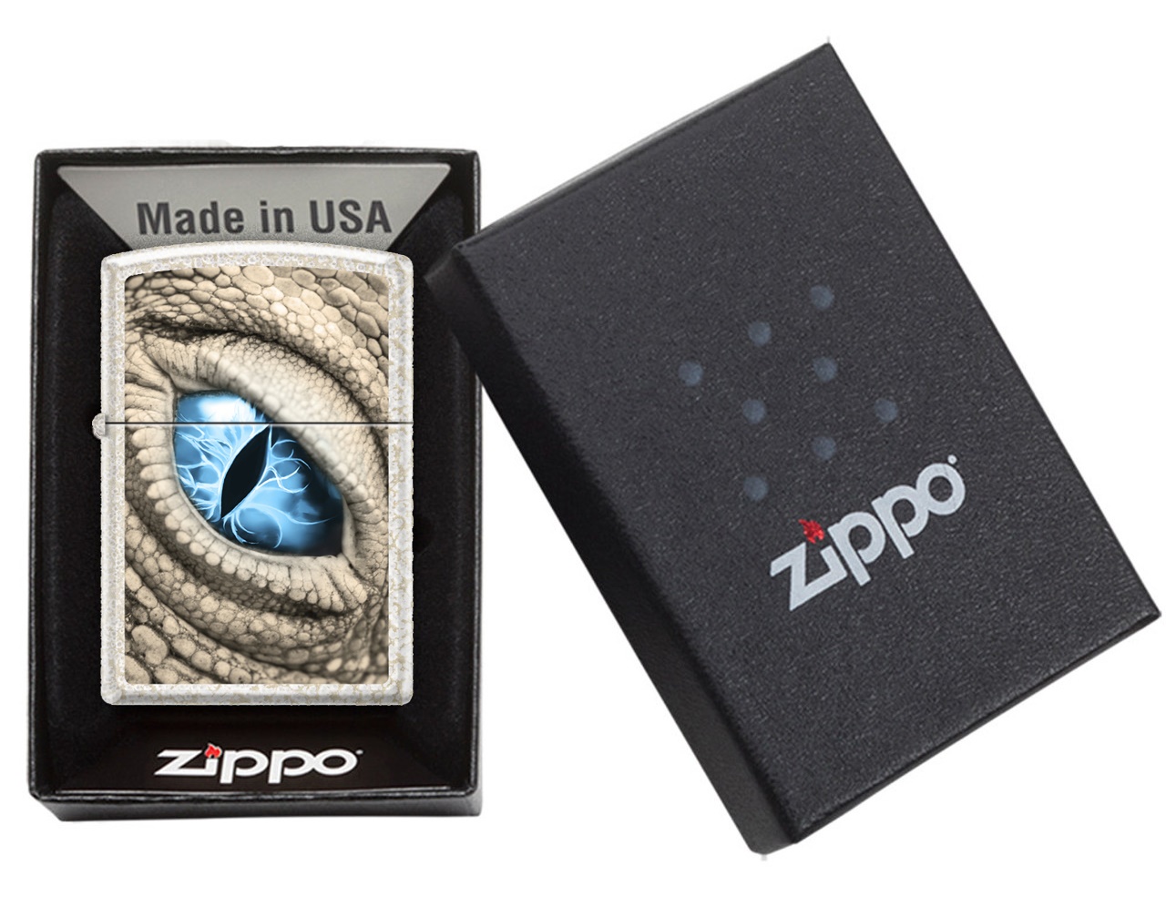 Front shot of Zippo Bejeweled Beetle Design High Polish Brass Windproof Lighter standing at a 3/4 angle.