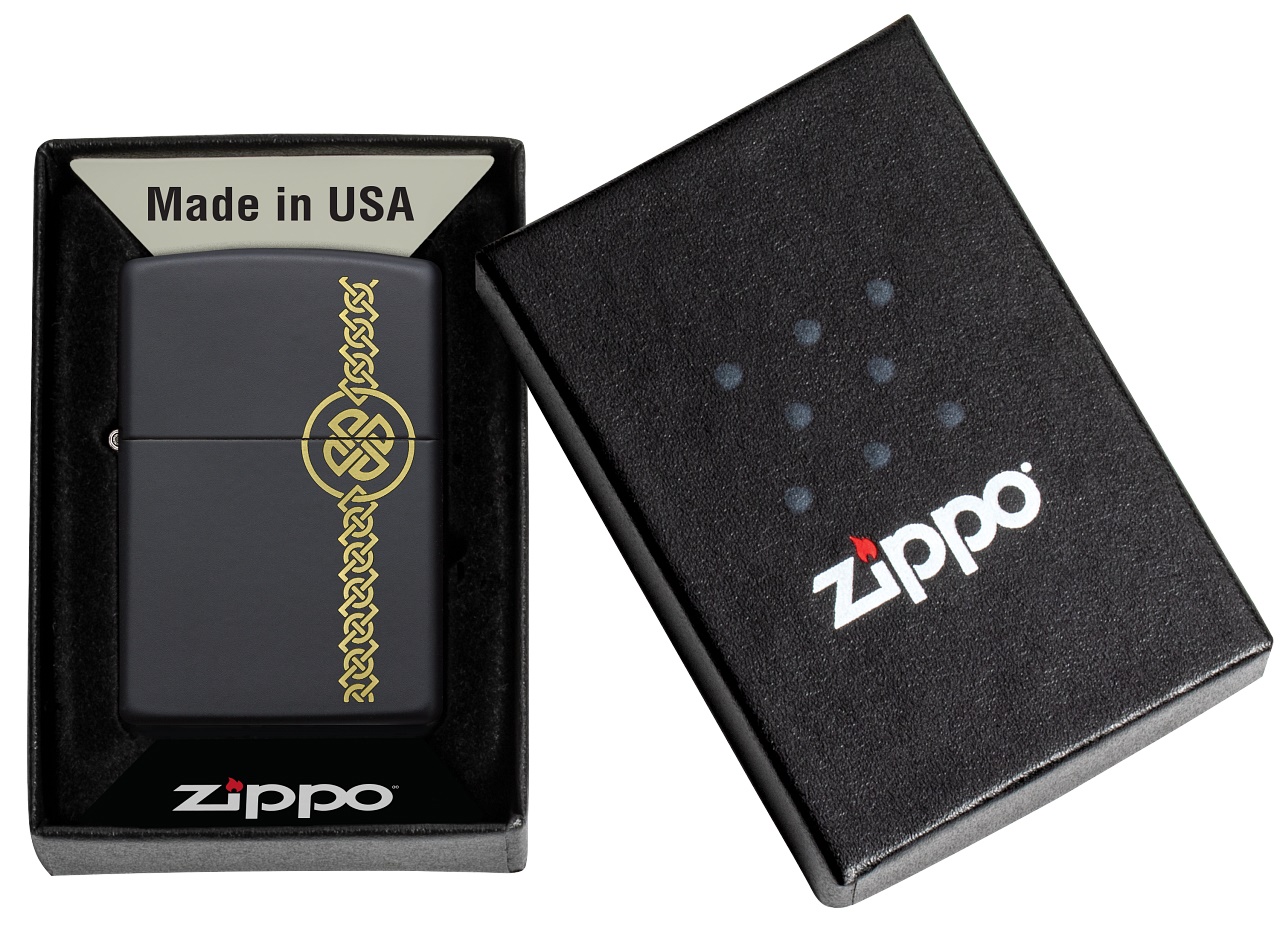 Front shot of Zippo Bejeweled Beetle Design High Polish Brass Windproof Lighter standing at a 3/4 angle.