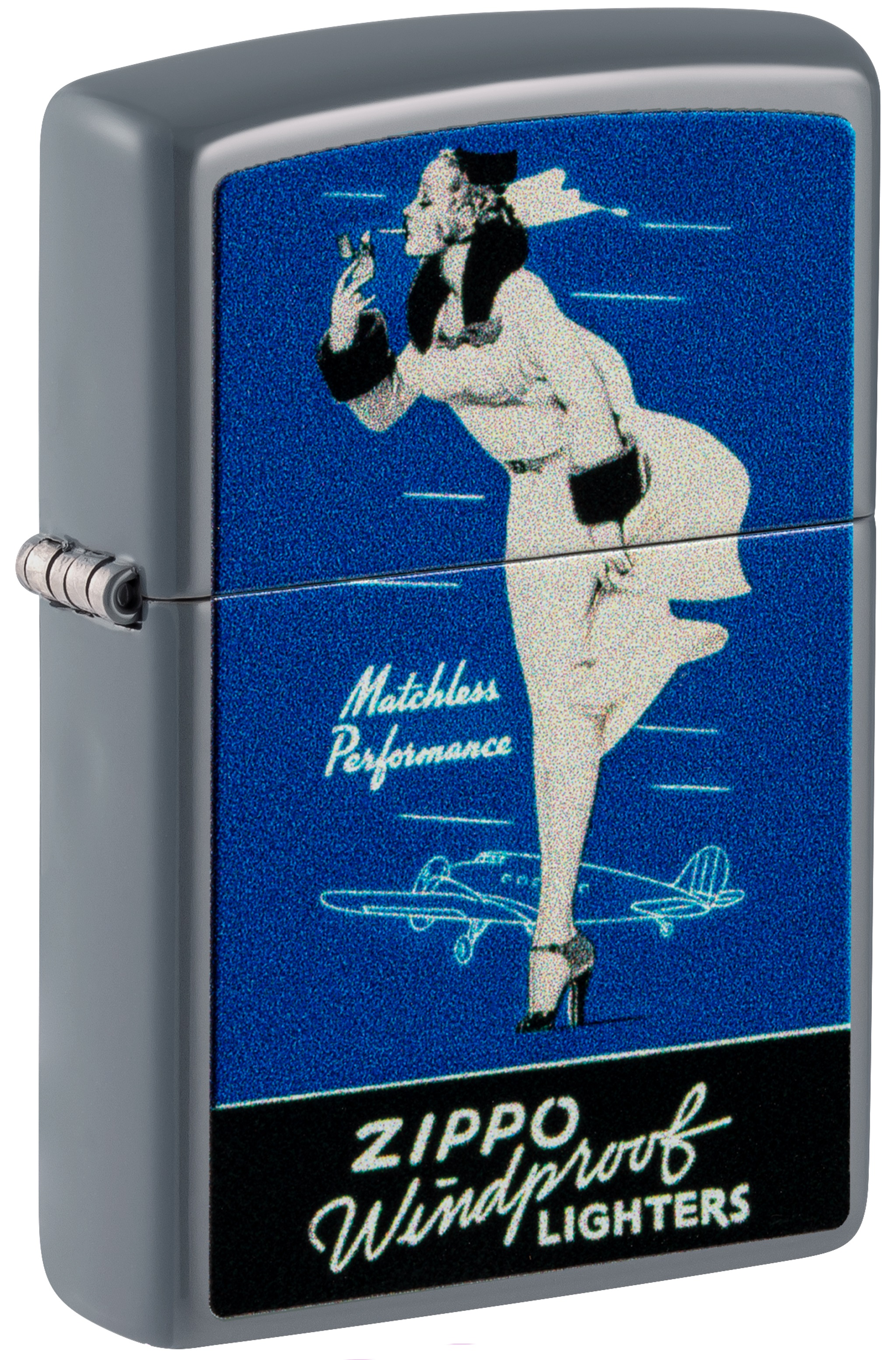 Front shot of Zippo Bejeweled Beetle Design High Polish Brass Windproof Lighter standing at a 3/4 angle.