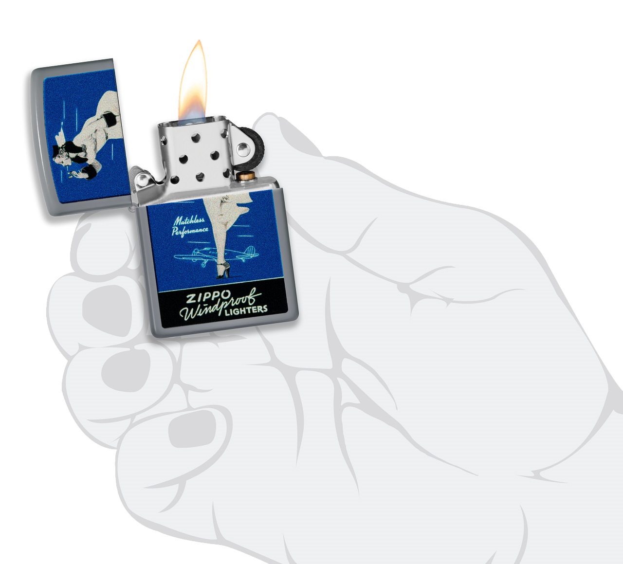 Front shot of Zippo Bejeweled Beetle Design High Polish Brass Windproof Lighter standing at a 3/4 angle.