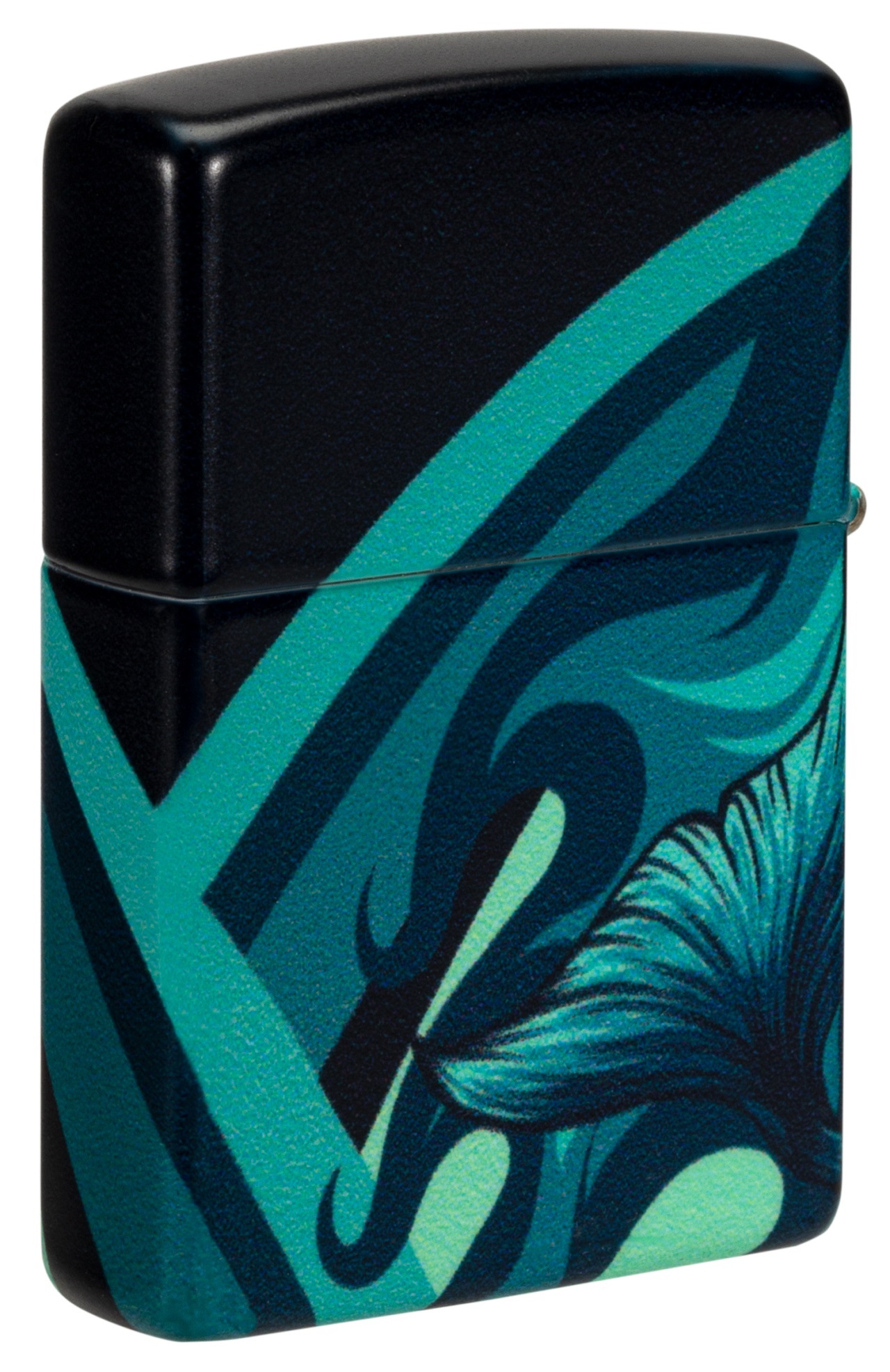 Front shot of Zippo Bejeweled Beetle Design High Polish Brass Windproof Lighter standing at a 3/4 angle.