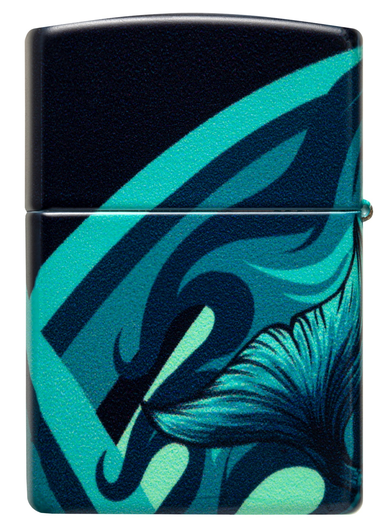 Front shot of Zippo Bejeweled Beetle Design High Polish Brass Windproof Lighter standing at a 3/4 angle.
