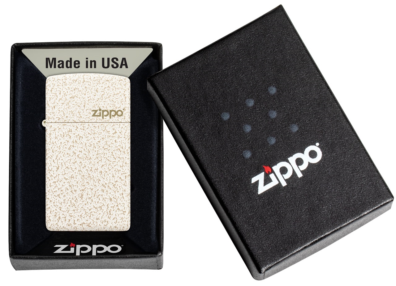 Front shot of Zippo Bejeweled Beetle Design High Polish Brass Windproof Lighter standing at a 3/4 angle.