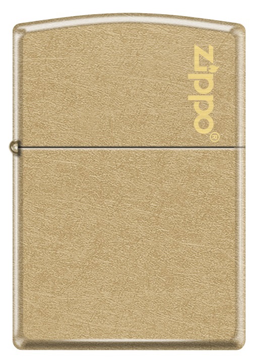Front shot of Zippo Bejeweled Beetle Design High Polish Brass Windproof Lighter standing at a 3/4 angle.