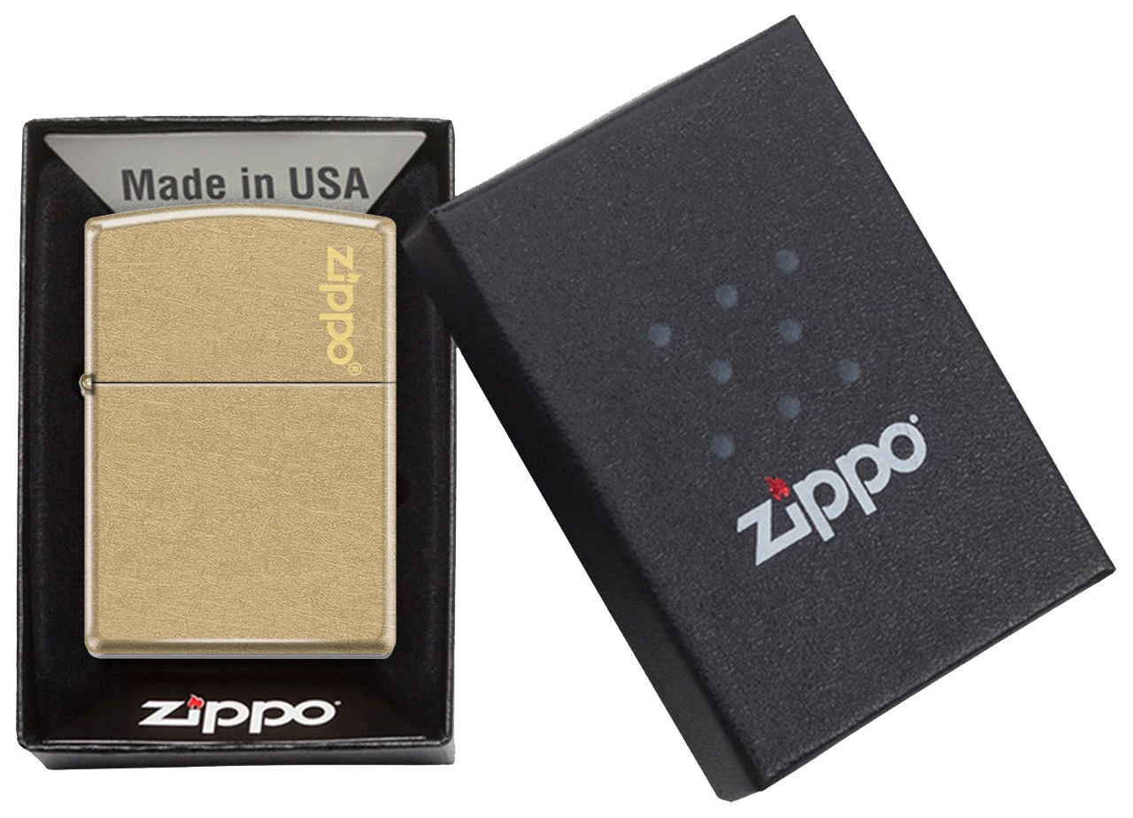 Front shot of Zippo Bejeweled Beetle Design High Polish Brass Windproof Lighter standing at a 3/4 angle.