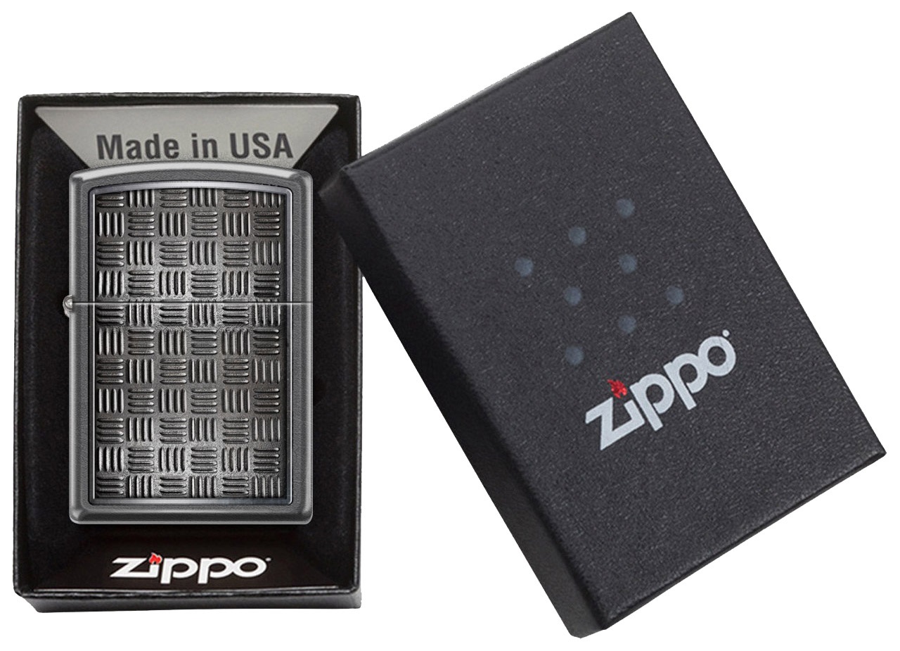 Front shot of Zippo Bejeweled Beetle Design High Polish Brass Windproof Lighter standing at a 3/4 angle.