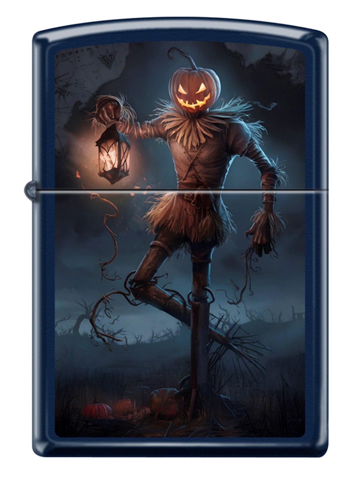 Front shot of Zippo Bejeweled Beetle Design High Polish Brass Windproof Lighter standing at a 3/4 angle.