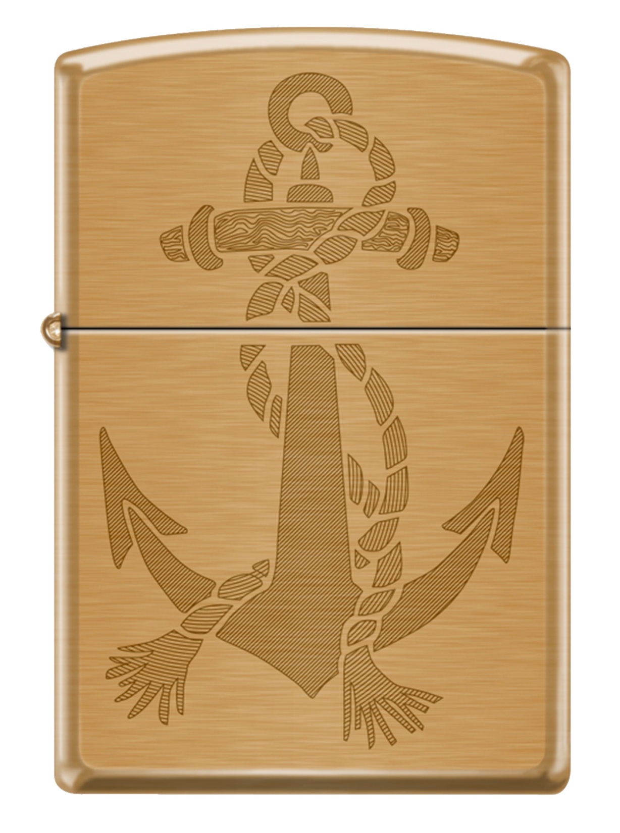 Front shot of Zippo Bejeweled Beetle Design High Polish Brass Windproof Lighter standing at a 3/4 angle.
