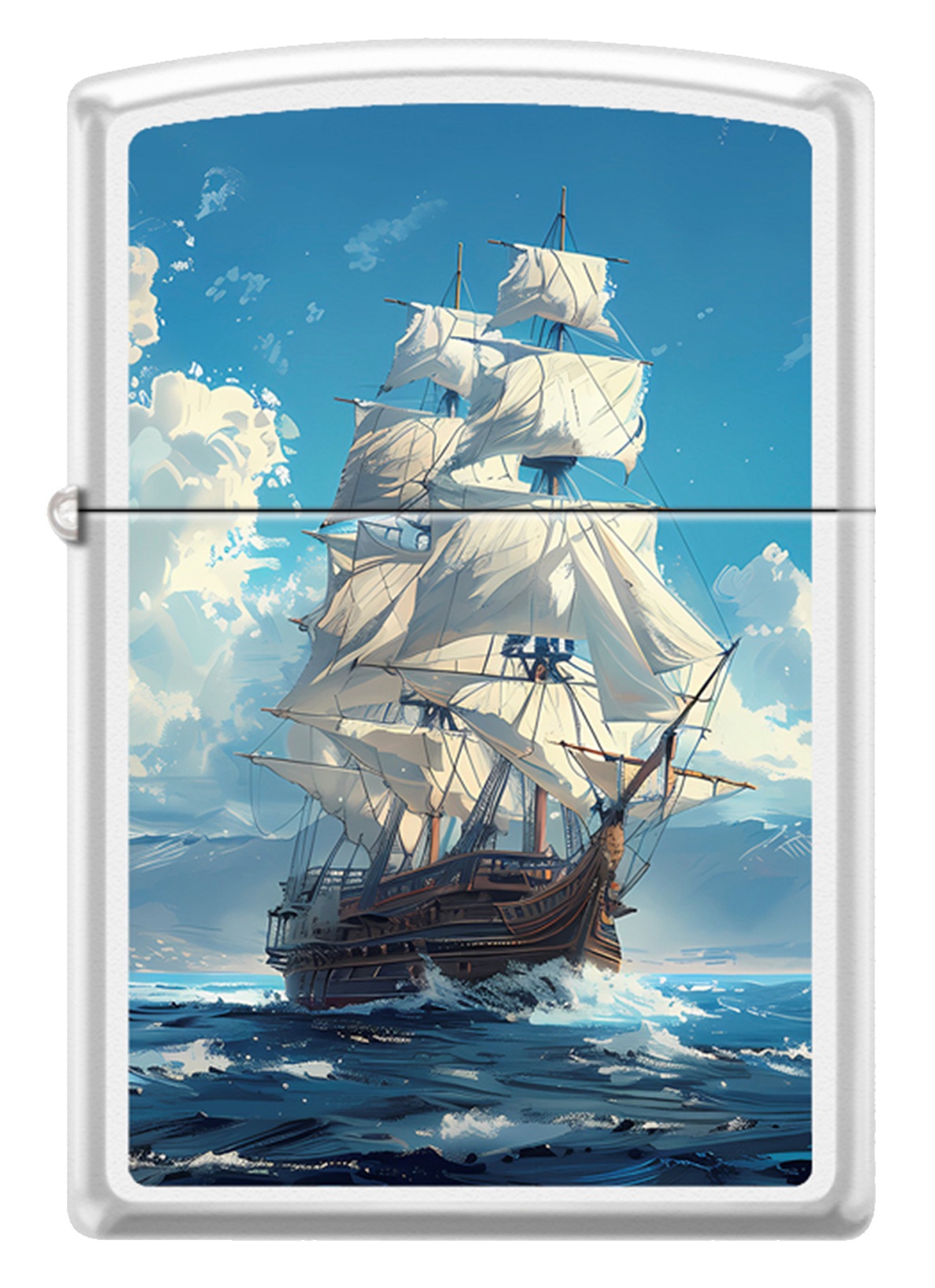 Front shot of Zippo Bejeweled Beetle Design High Polish Brass Windproof Lighter standing at a 3/4 angle.