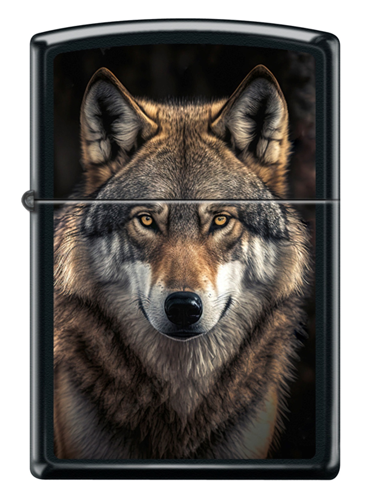 Front shot of Zippo Bejeweled Beetle Design High Polish Brass Windproof Lighter standing at a 3/4 angle.