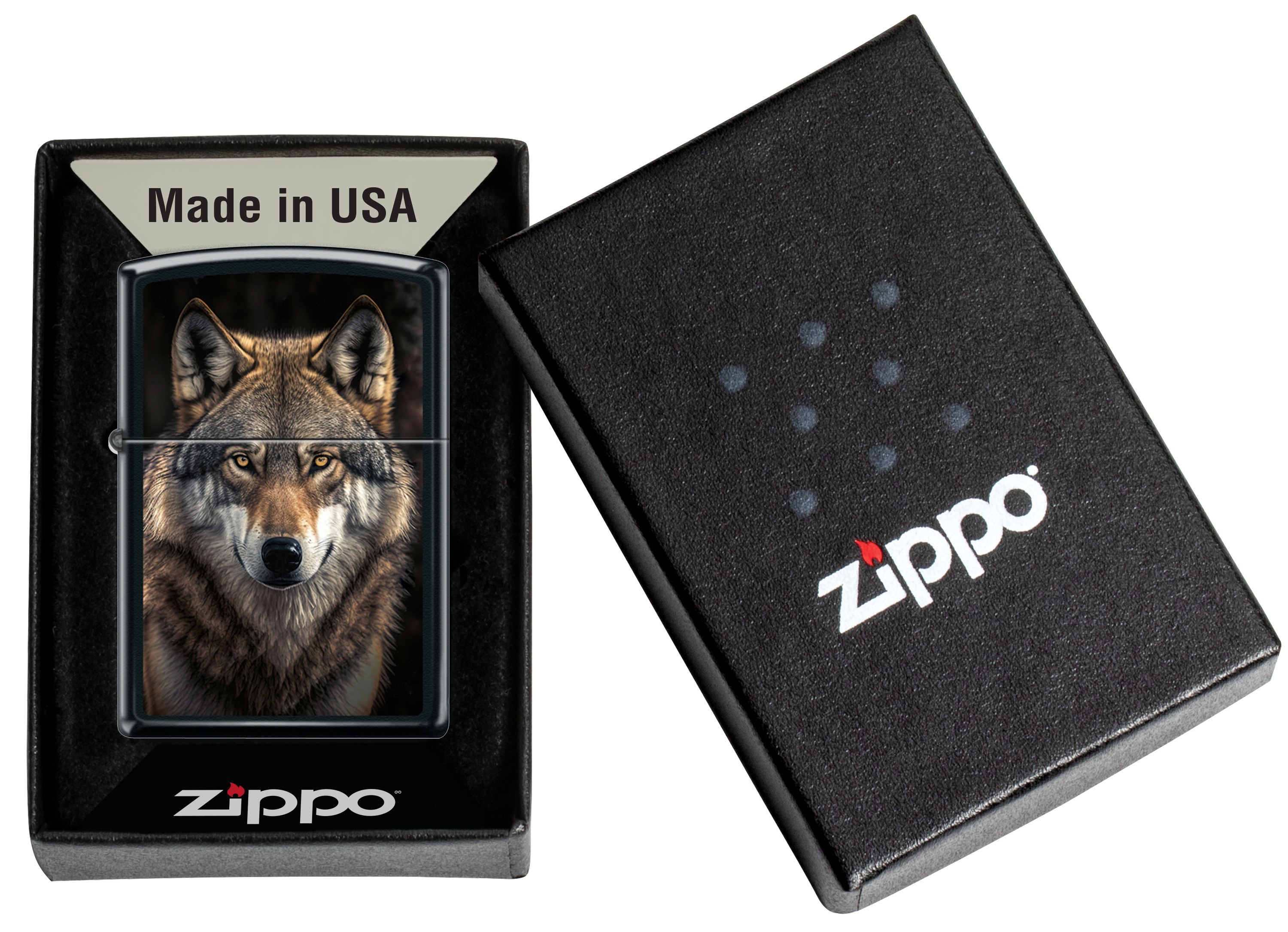 Front shot of Zippo Bejeweled Beetle Design High Polish Brass Windproof Lighter standing at a 3/4 angle.