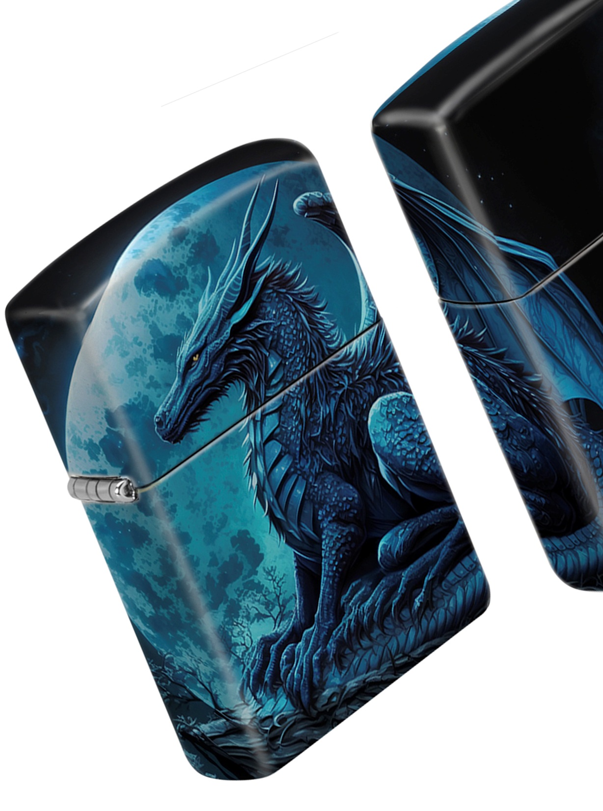 Front shot of Zippo Bejeweled Beetle Design High Polish Brass Windproof Lighter standing at a 3/4 angle.