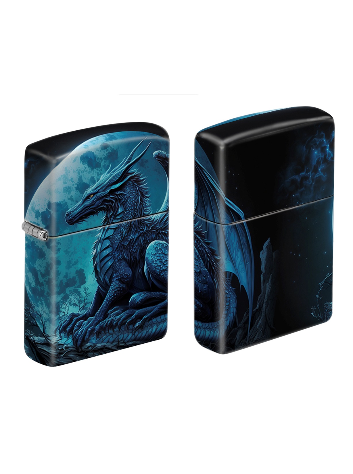 Front shot of Zippo Bejeweled Beetle Design High Polish Brass Windproof Lighter standing at a 3/4 angle.