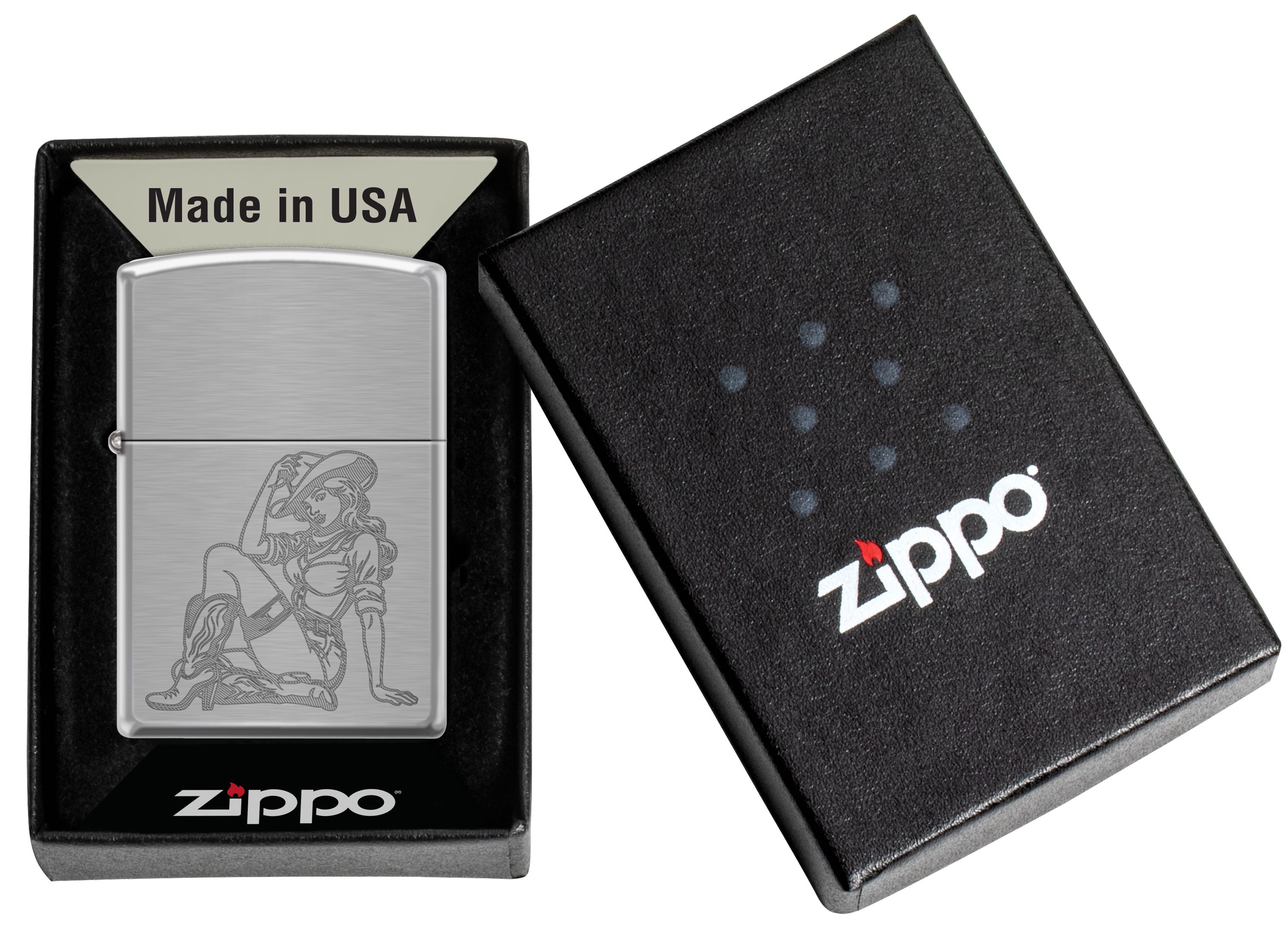 Front shot of Zippo Bejeweled Beetle Design High Polish Brass Windproof Lighter standing at a 3/4 angle.