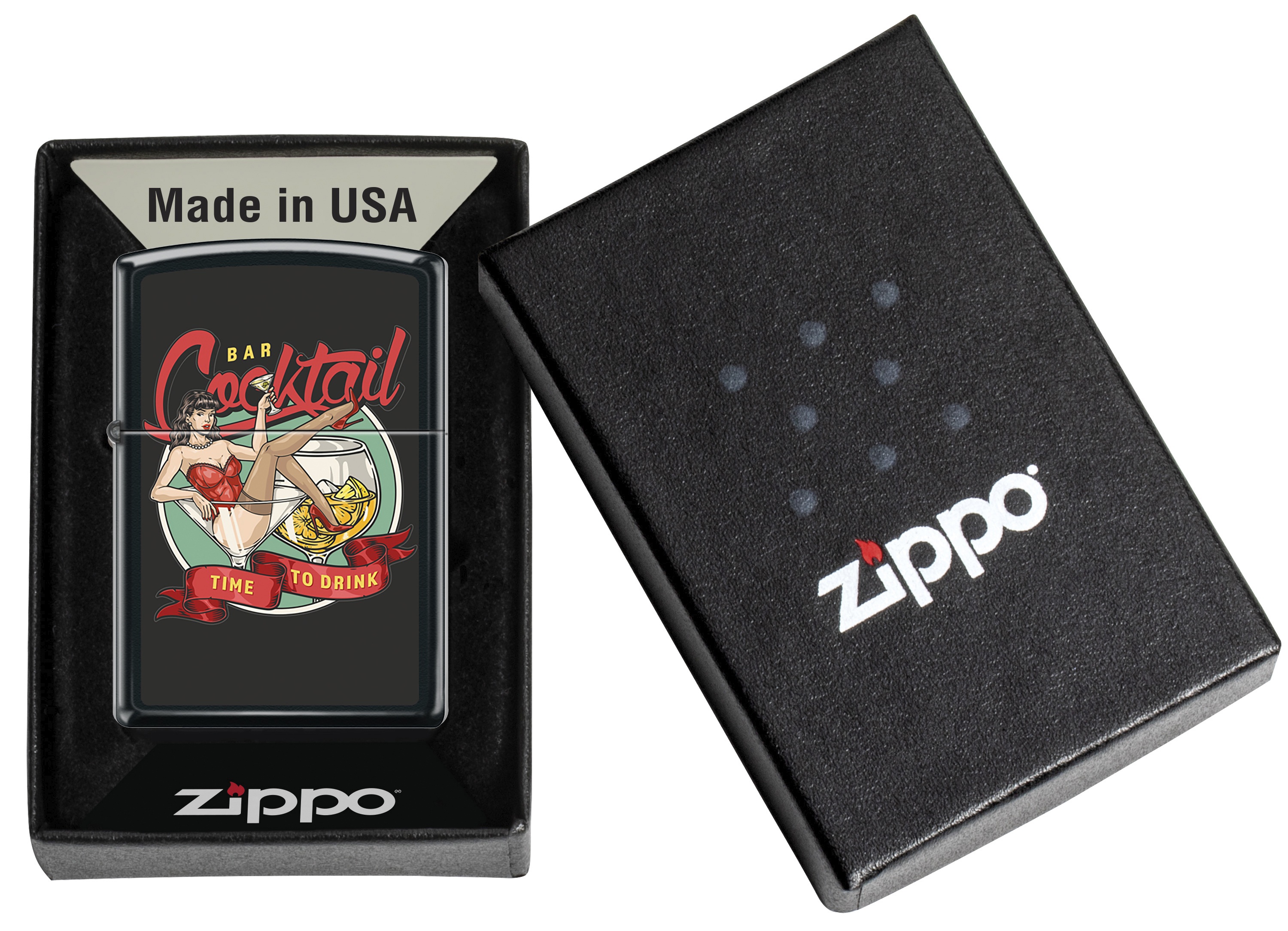 Front shot of Zippo Bejeweled Beetle Design High Polish Brass Windproof Lighter standing at a 3/4 angle.