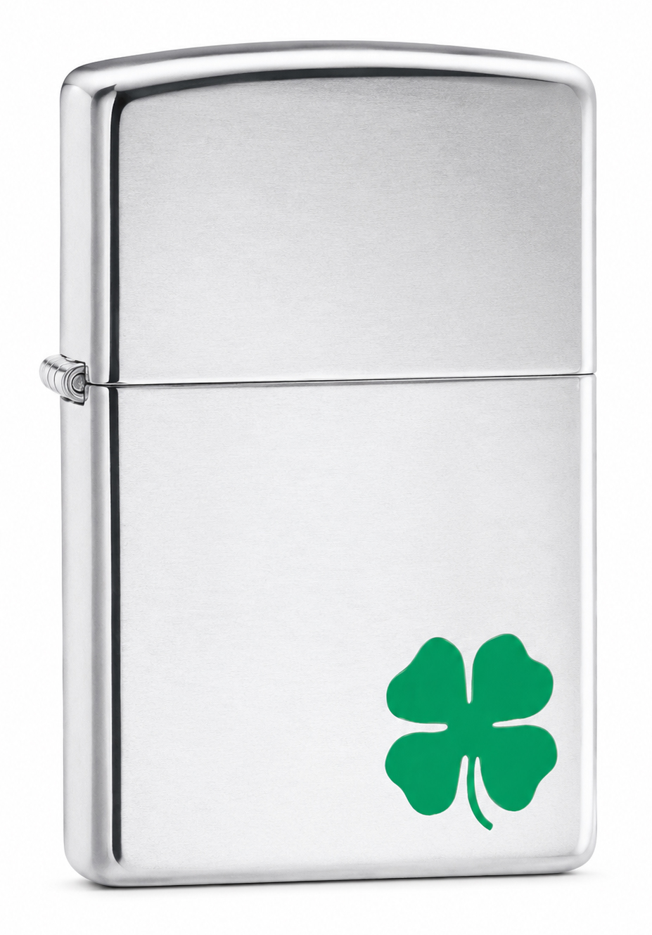 Front shot of Zippo Bejeweled Beetle Design High Polish Brass Windproof Lighter standing at a 3/4 angle.