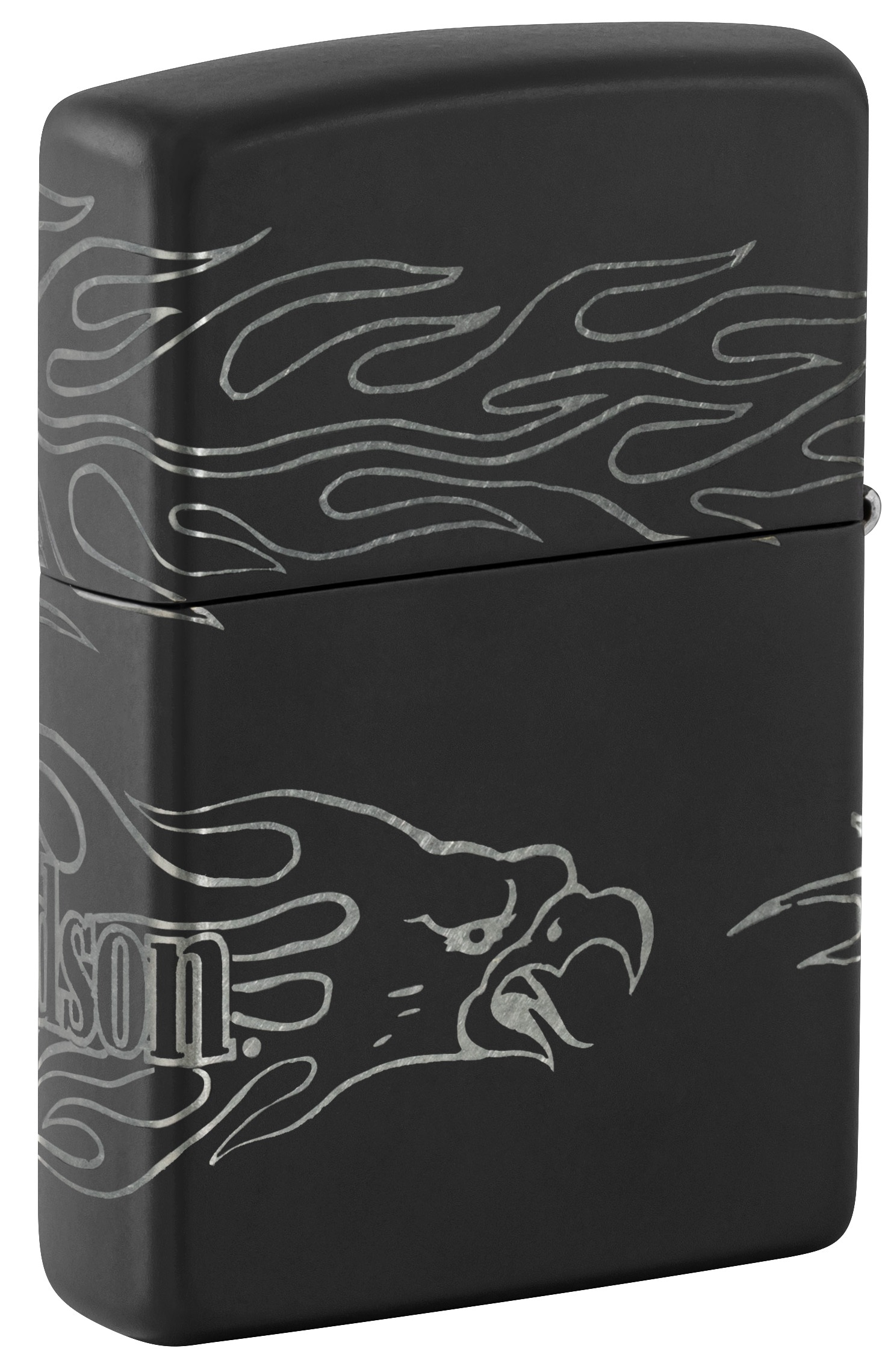 Front shot of Zippo Bejeweled Beetle Design High Polish Brass Windproof Lighter standing at a 3/4 angle.