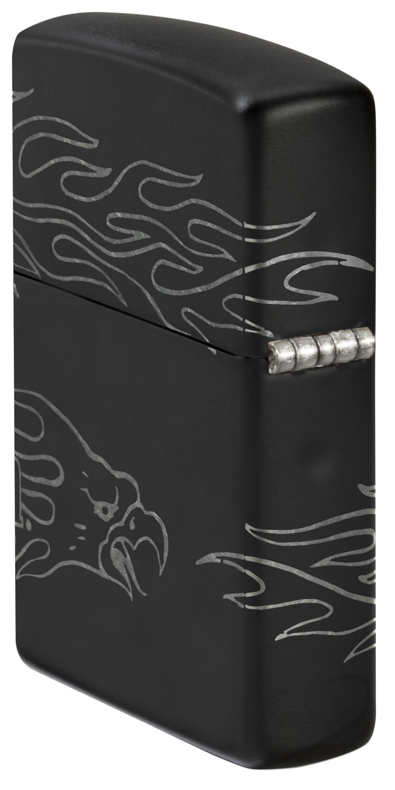 Front shot of Zippo Bejeweled Beetle Design High Polish Brass Windproof Lighter standing at a 3/4 angle.