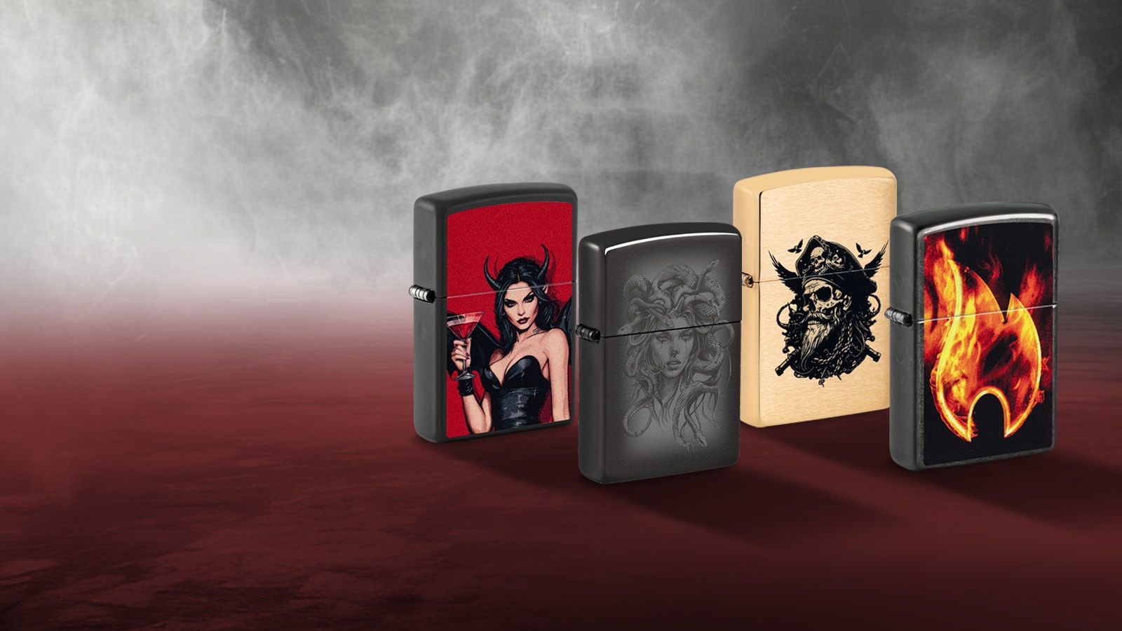 Front shot of Zippo Bejeweled Beetle Design High Polish Brass Windproof Lighter standing at a 3/4 angle.