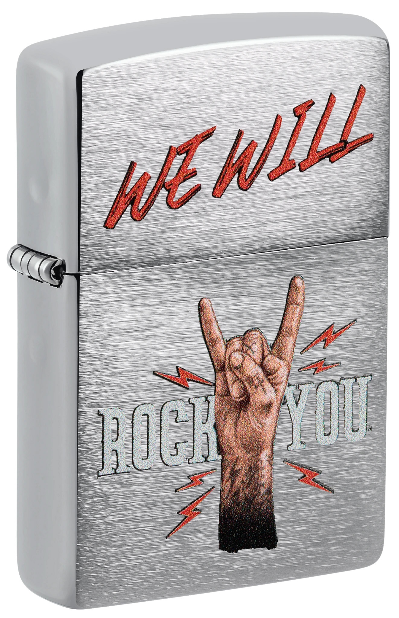 Front shot of Zippo Bejeweled Beetle Design High Polish Brass Windproof Lighter standing at a 3/4 angle.