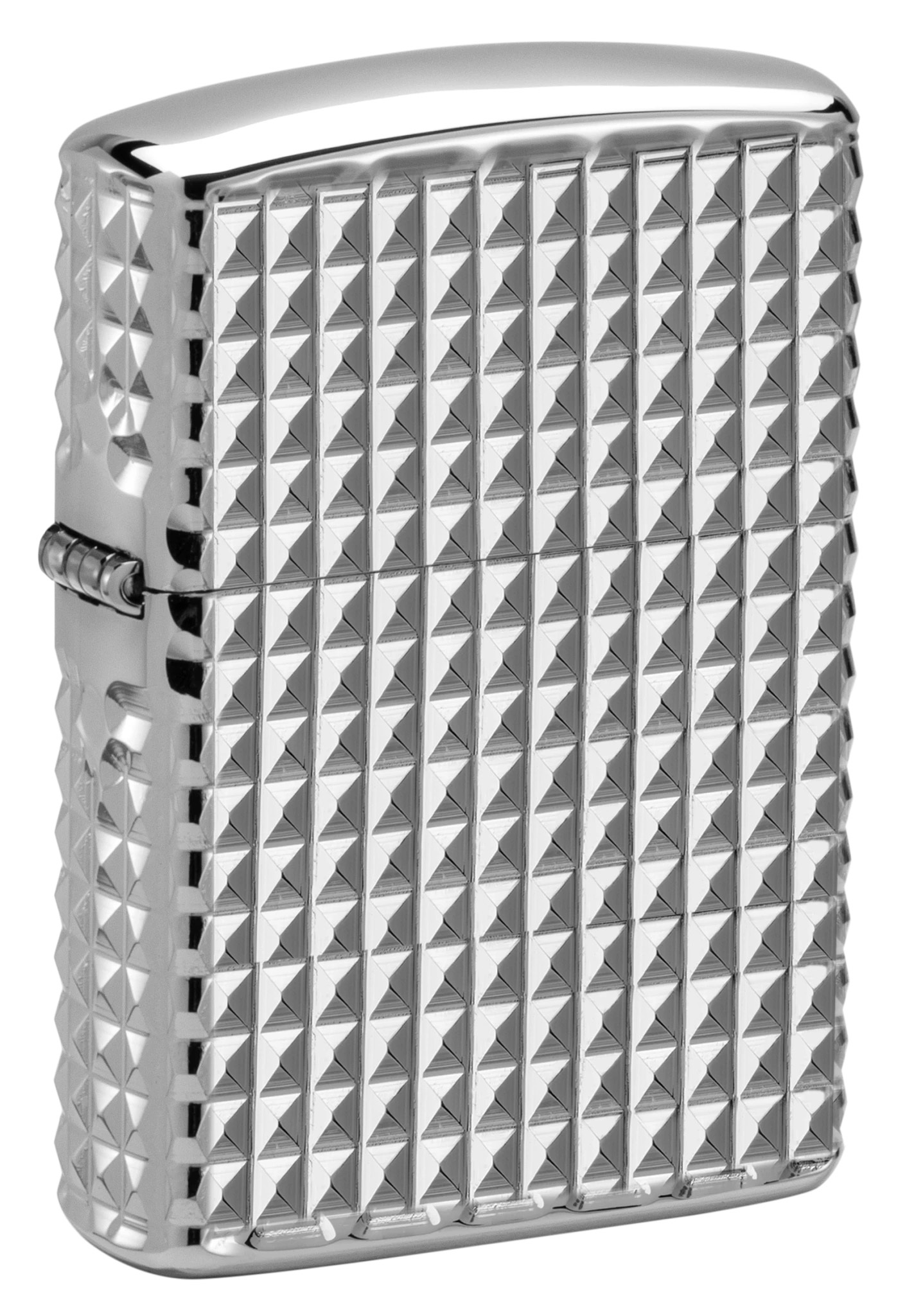 Front shot of Zippo Bejeweled Beetle Design High Polish Brass Windproof Lighter standing at a 3/4 angle.