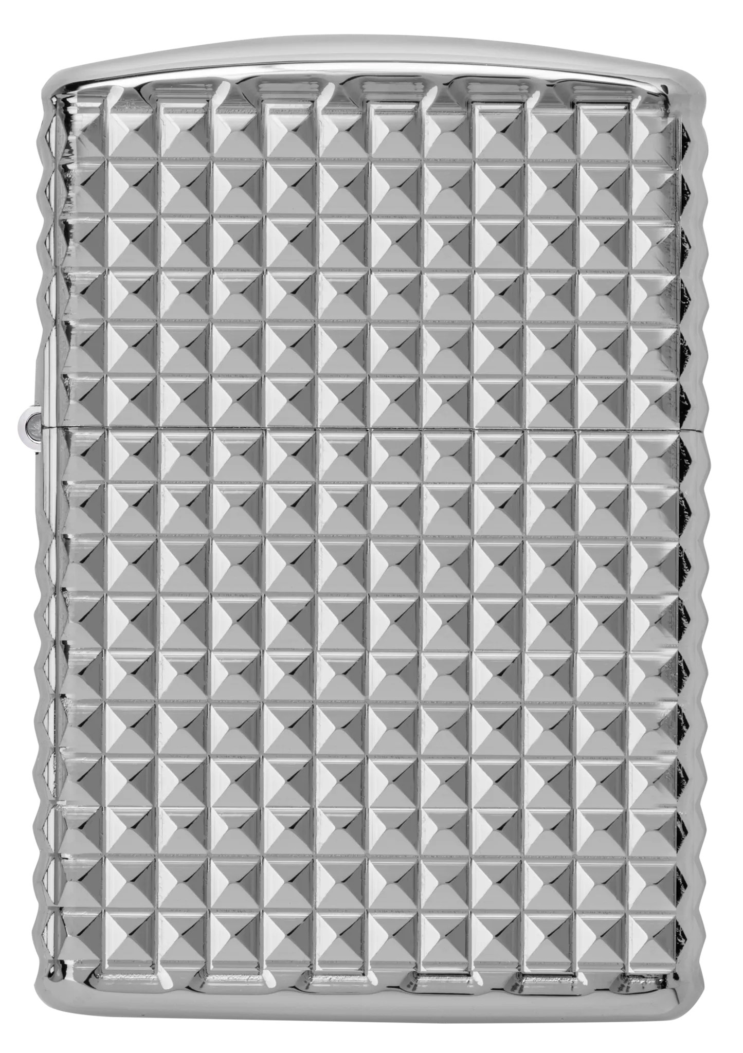 Front shot of Zippo Bejeweled Beetle Design High Polish Brass Windproof Lighter standing at a 3/4 angle.
