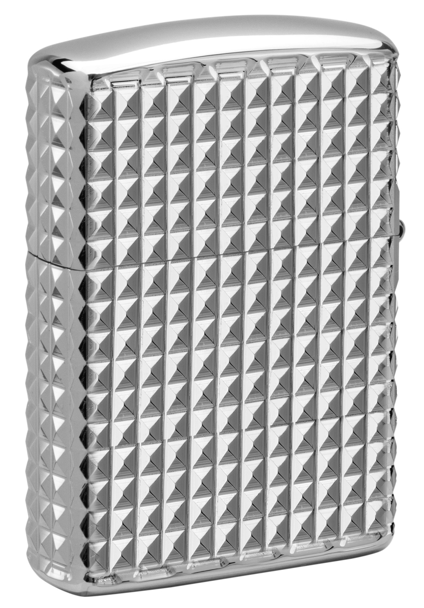 Front shot of Zippo Bejeweled Beetle Design High Polish Brass Windproof Lighter standing at a 3/4 angle.