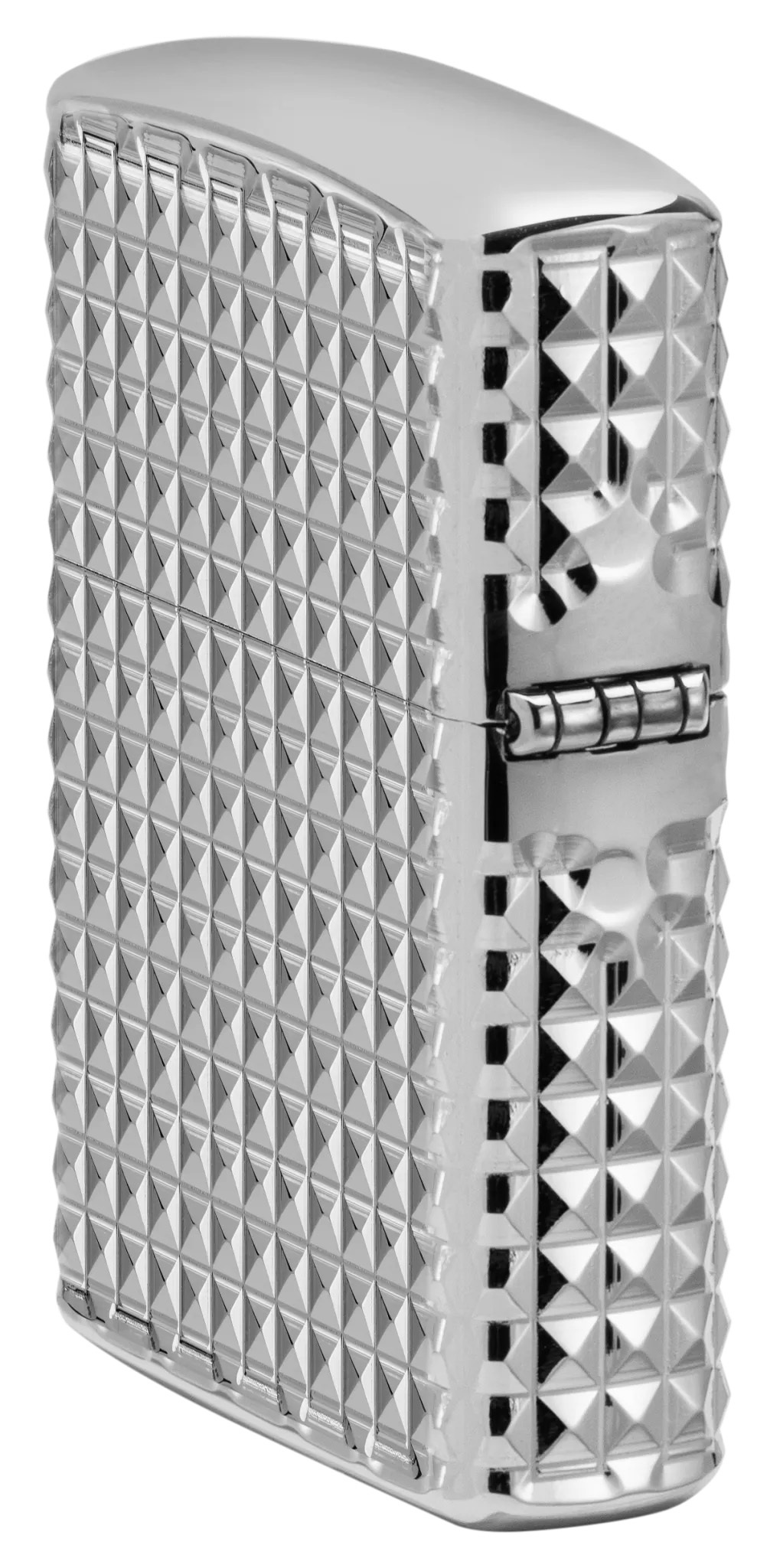 Front shot of Zippo Bejeweled Beetle Design High Polish Brass Windproof Lighter standing at a 3/4 angle.