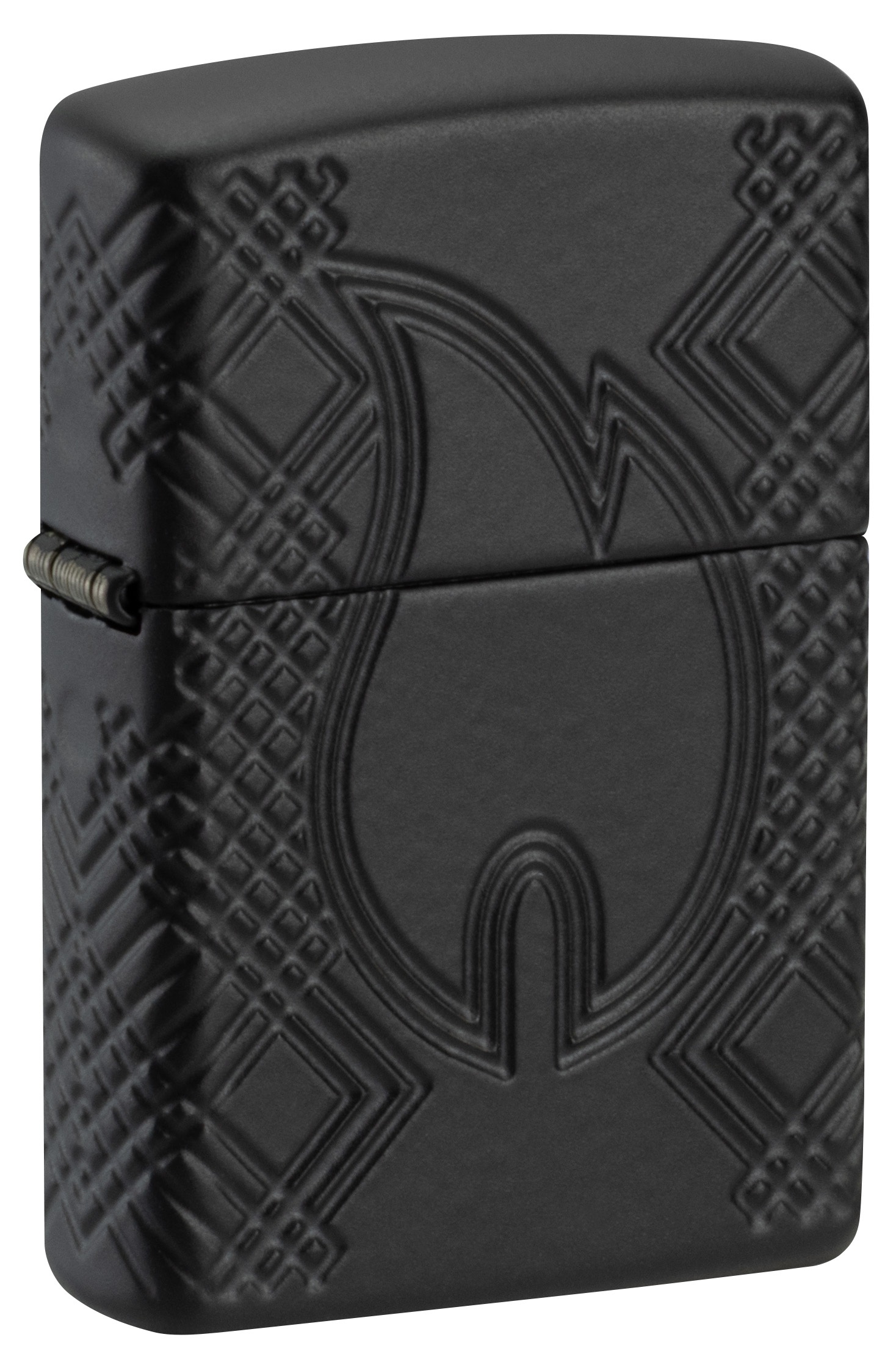 Front shot of Zippo Bejeweled Beetle Design High Polish Brass Windproof Lighter standing at a 3/4 angle.