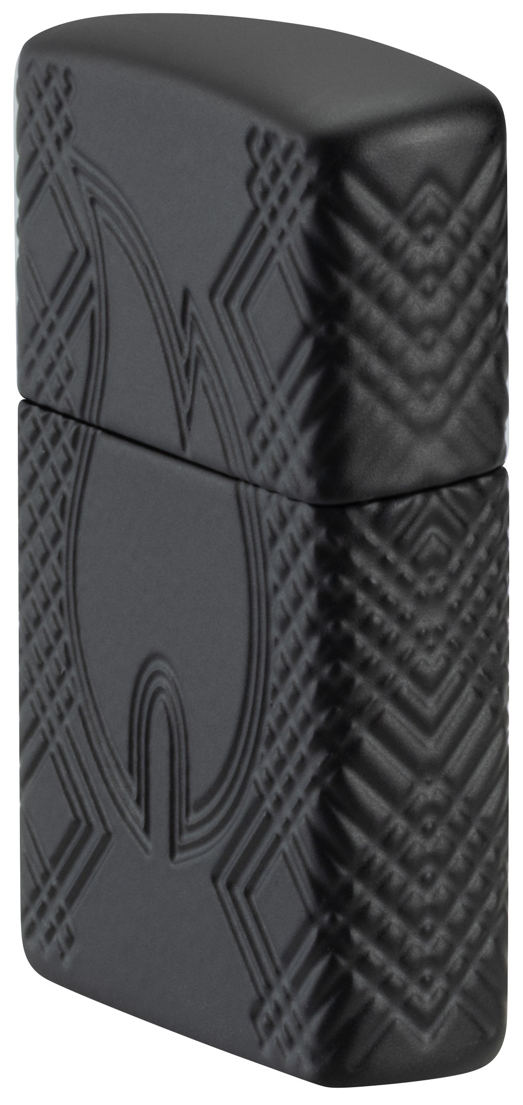 Front shot of Zippo Bejeweled Beetle Design High Polish Brass Windproof Lighter standing at a 3/4 angle.