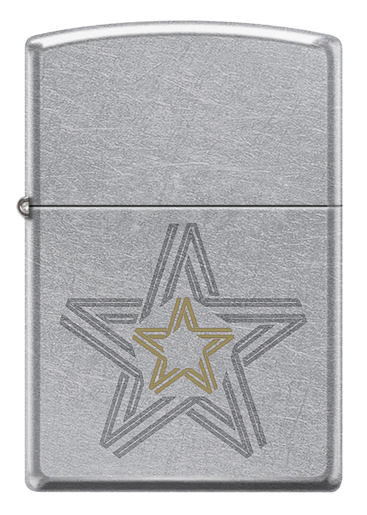 Front shot of Zippo Bejeweled Beetle Design High Polish Brass Windproof Lighter standing at a 3/4 angle.