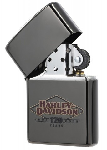 Front shot of Zippo Bejeweled Beetle Design High Polish Brass Windproof Lighter standing at a 3/4 angle.