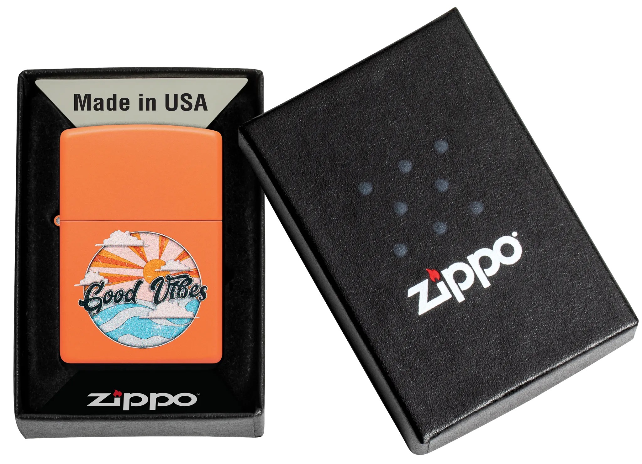 Front shot of Zippo Bejeweled Beetle Design High Polish Brass Windproof Lighter standing at a 3/4 angle.
