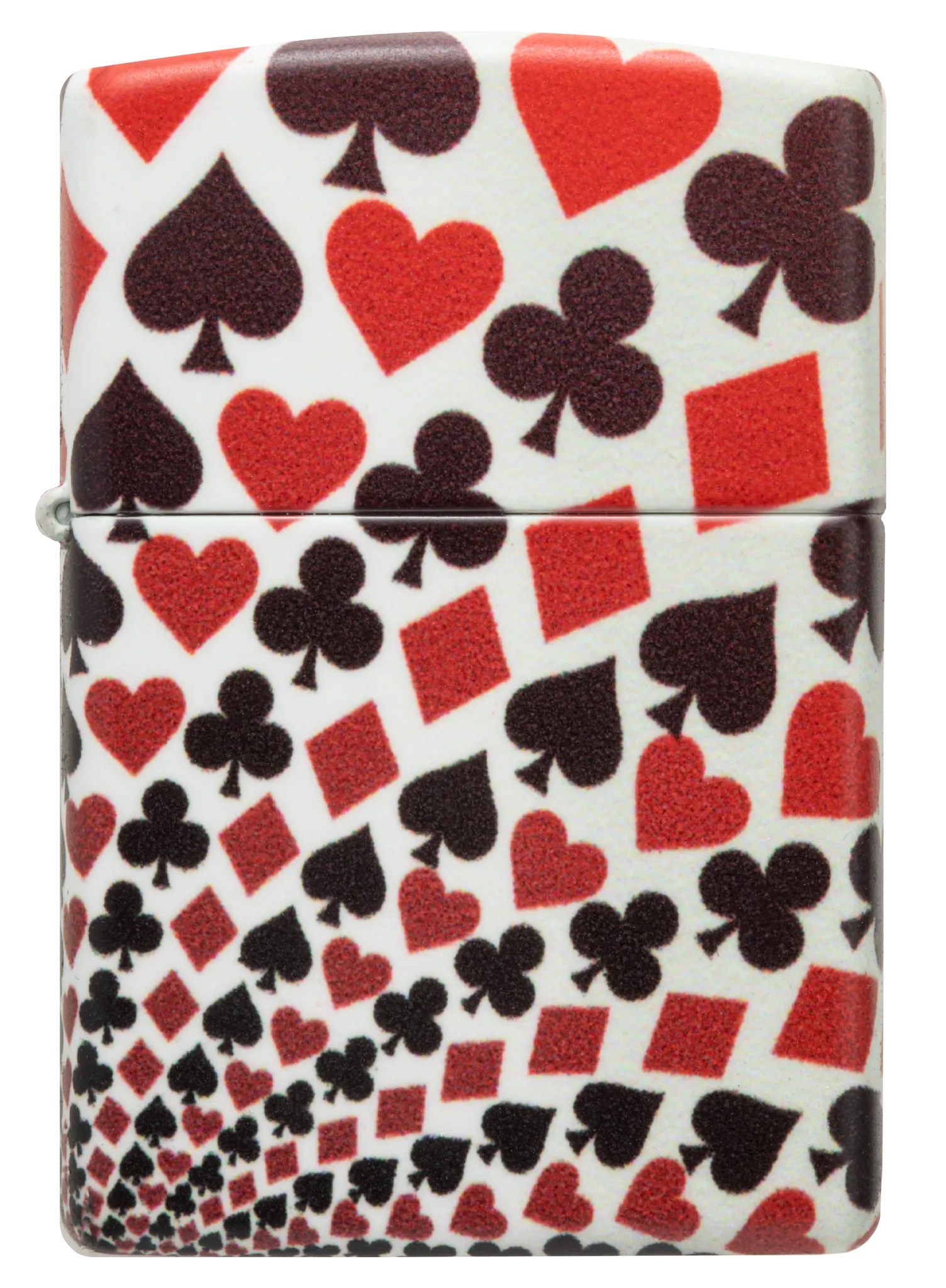 Front shot of Zippo Bejeweled Beetle Design High Polish Brass Windproof Lighter standing at a 3/4 angle.