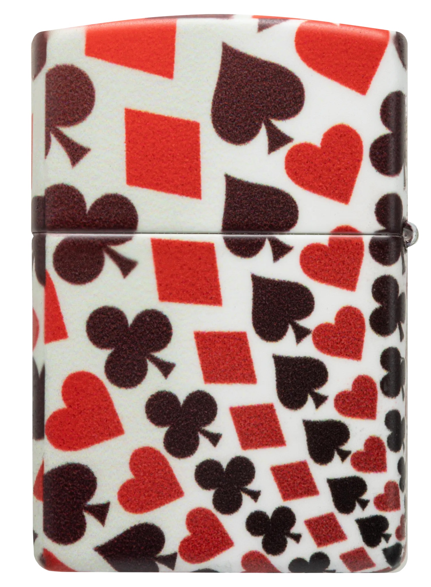Front shot of Zippo Bejeweled Beetle Design High Polish Brass Windproof Lighter standing at a 3/4 angle.