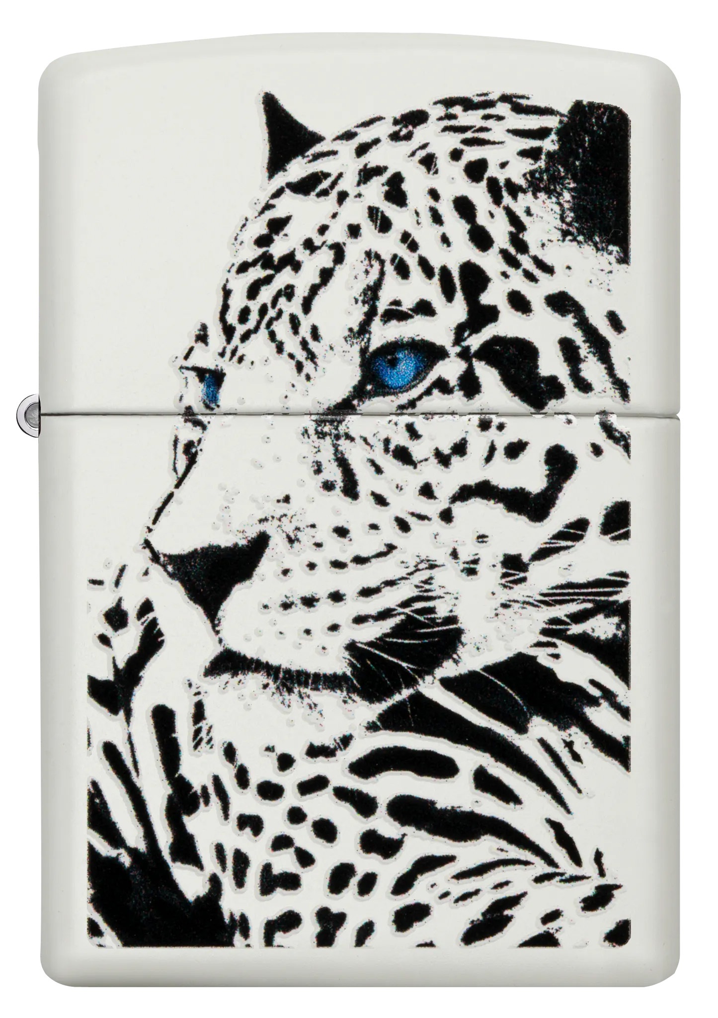 Front shot of Zippo Bejeweled Beetle Design High Polish Brass Windproof Lighter standing at a 3/4 angle.