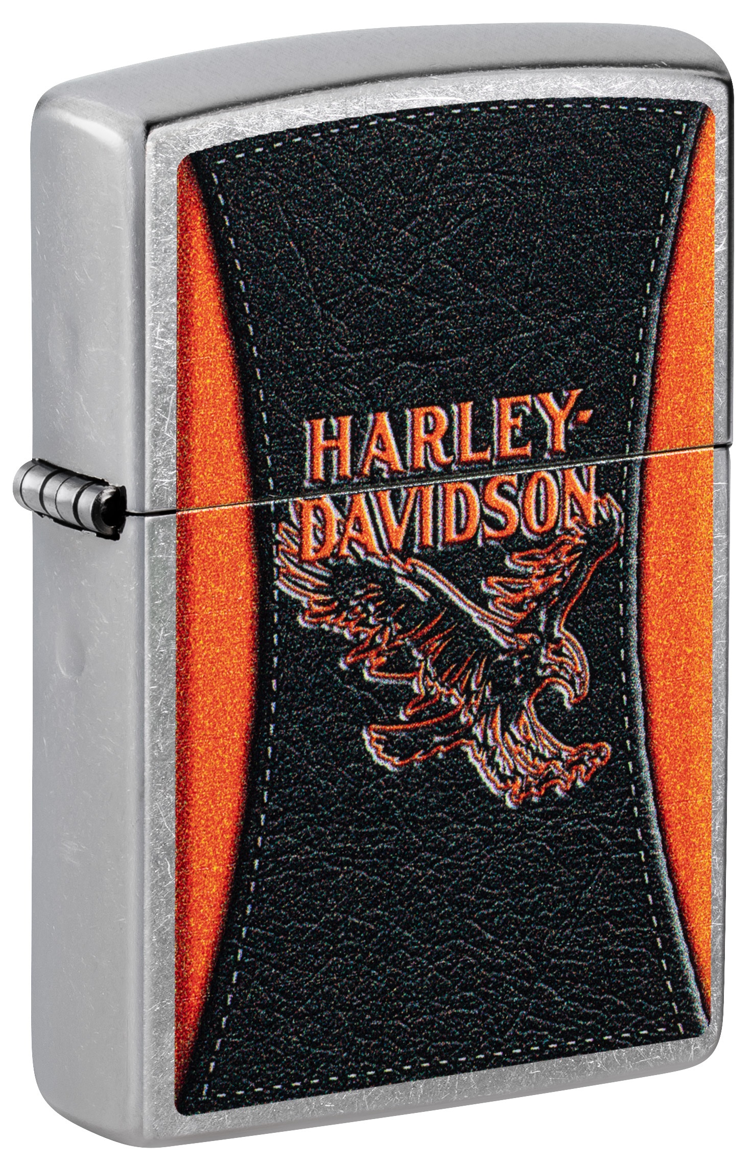 Front shot of Zippo Bejeweled Beetle Design High Polish Brass Windproof Lighter standing at a 3/4 angle.