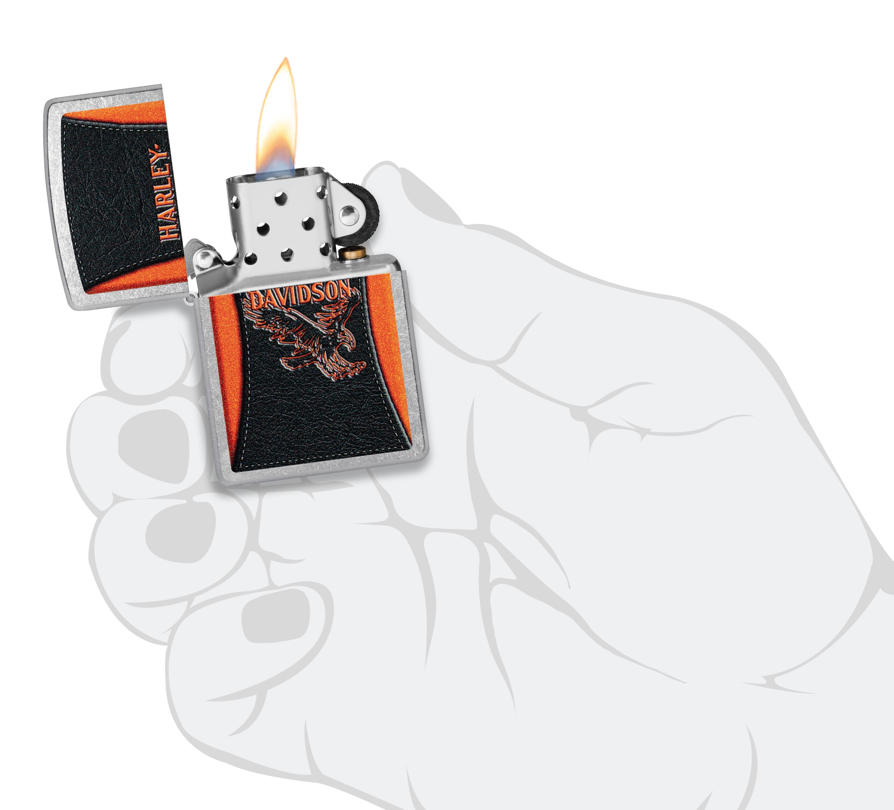 Front shot of Zippo Bejeweled Beetle Design High Polish Brass Windproof Lighter standing at a 3/4 angle.
