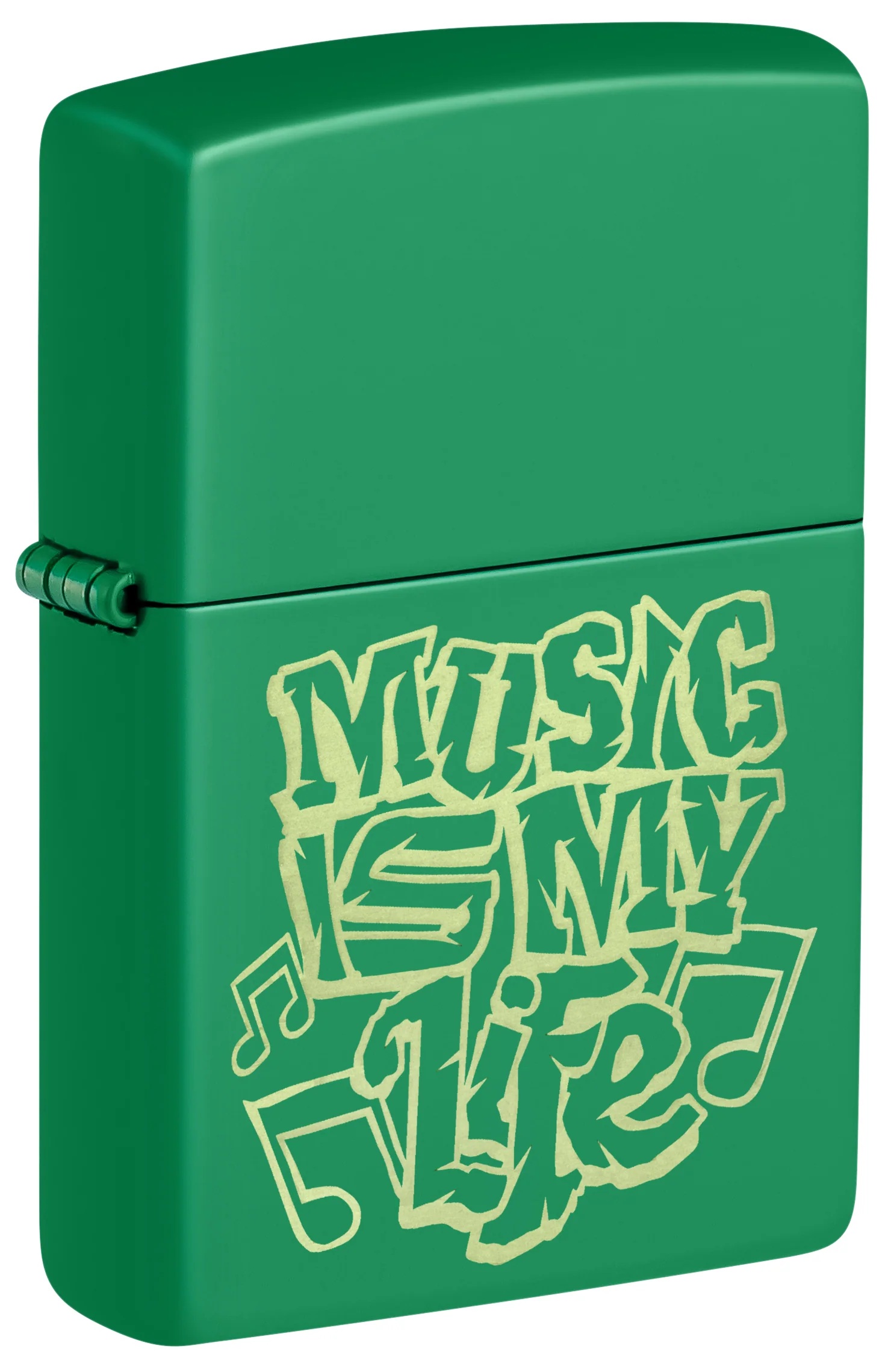 Front shot of Zippo Bejeweled Beetle Design High Polish Brass Windproof Lighter standing at a 3/4 angle.
