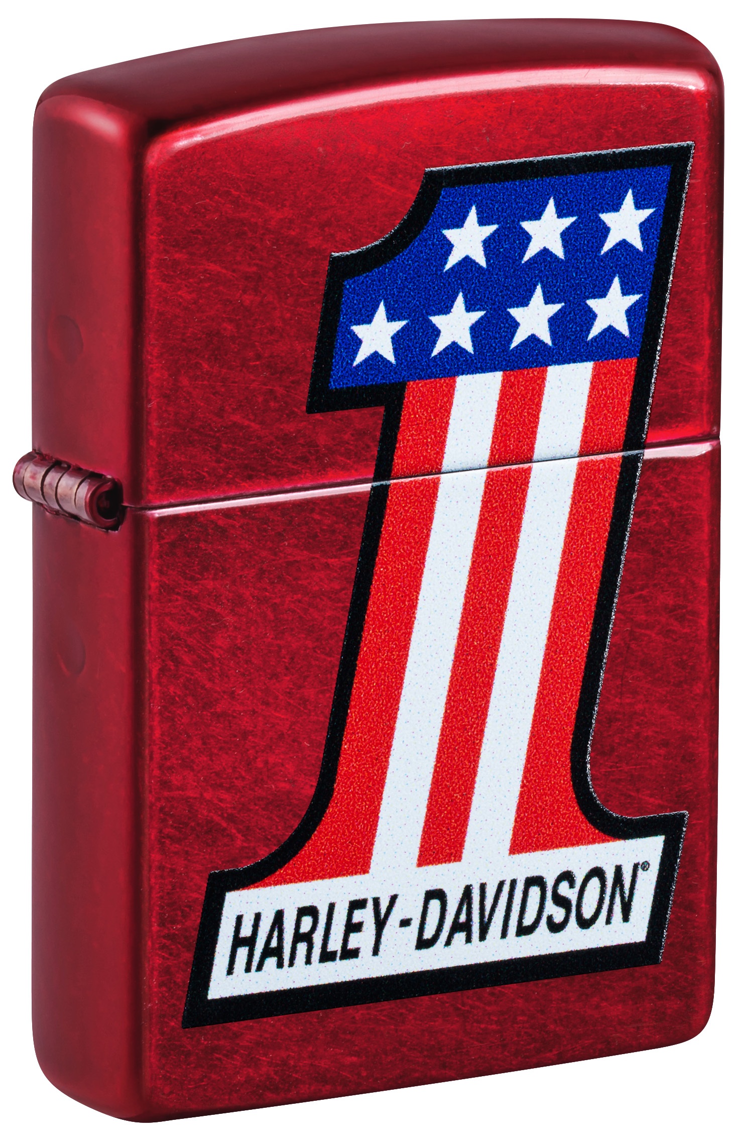 Front shot of Zippo Bejeweled Beetle Design High Polish Brass Windproof Lighter standing at a 3/4 angle.