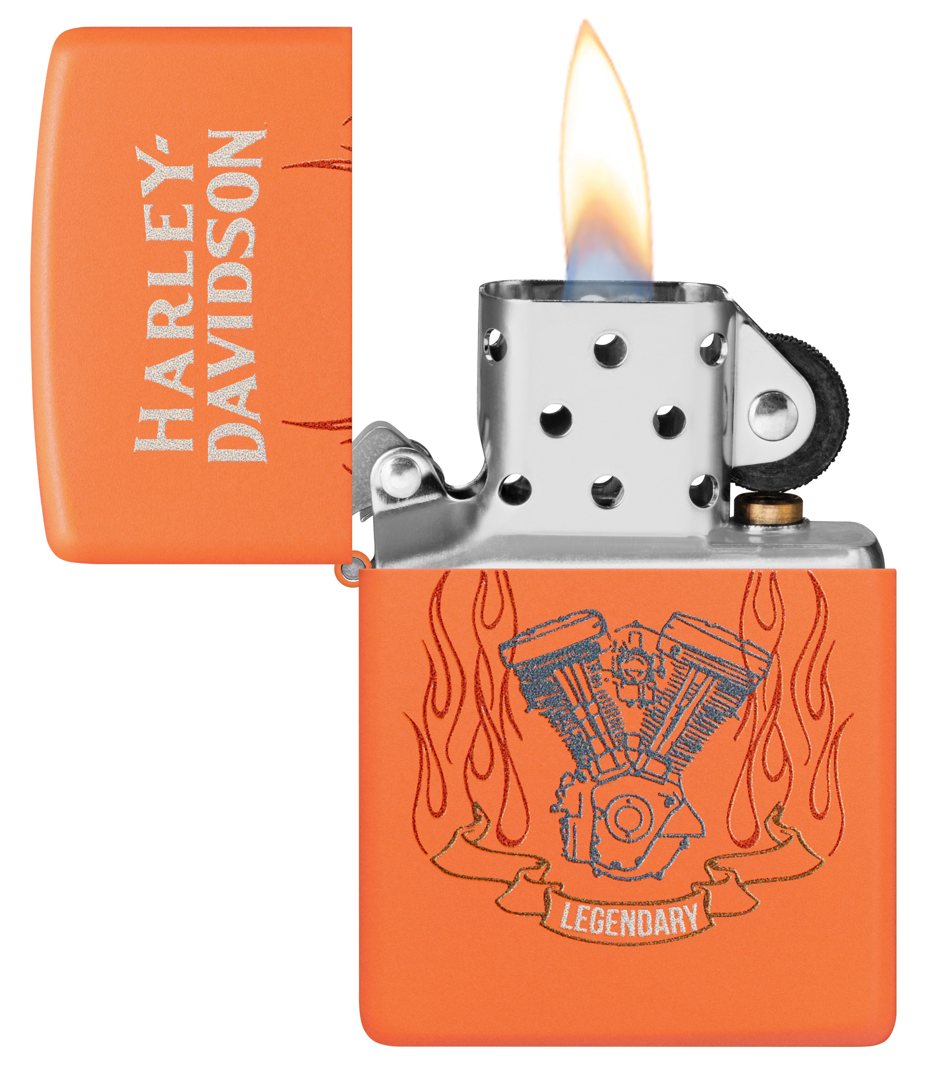 Front shot of Zippo Bejeweled Beetle Design High Polish Brass Windproof Lighter standing at a 3/4 angle.