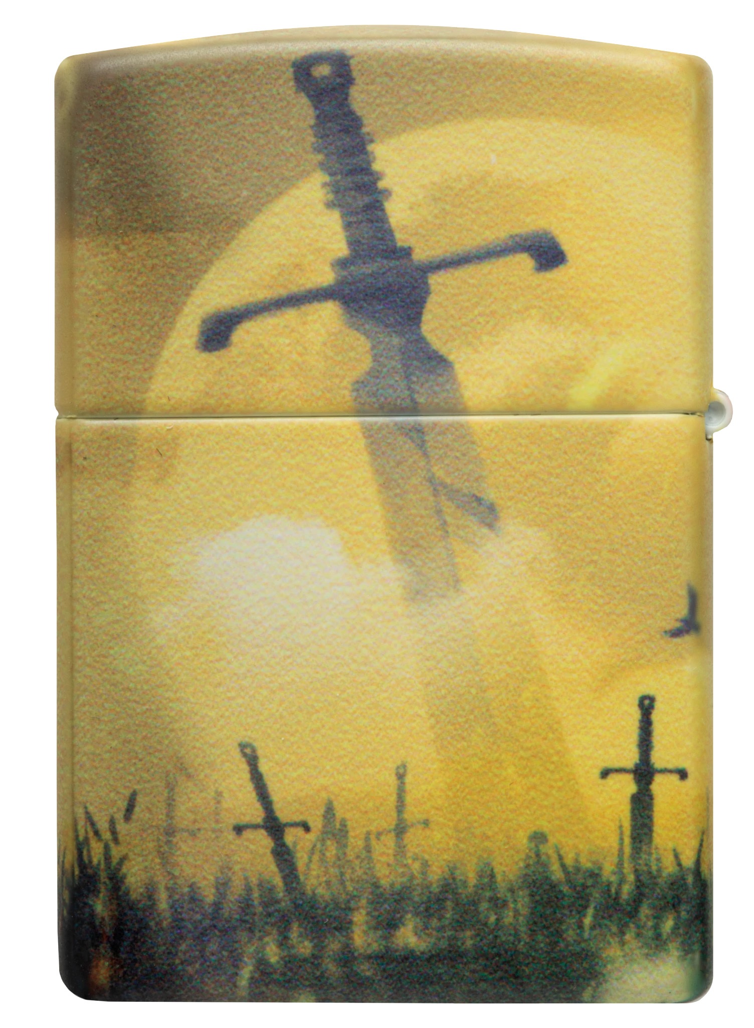 Front shot of Zippo Bejeweled Beetle Design High Polish Brass Windproof Lighter standing at a 3/4 angle.