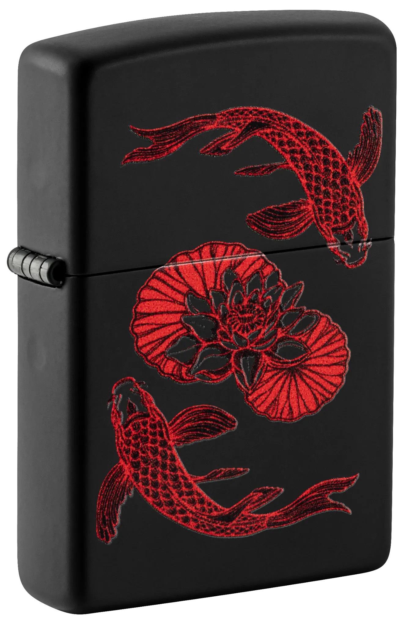 Front shot of Zippo Bejeweled Beetle Design High Polish Brass Windproof Lighter standing at a 3/4 angle.