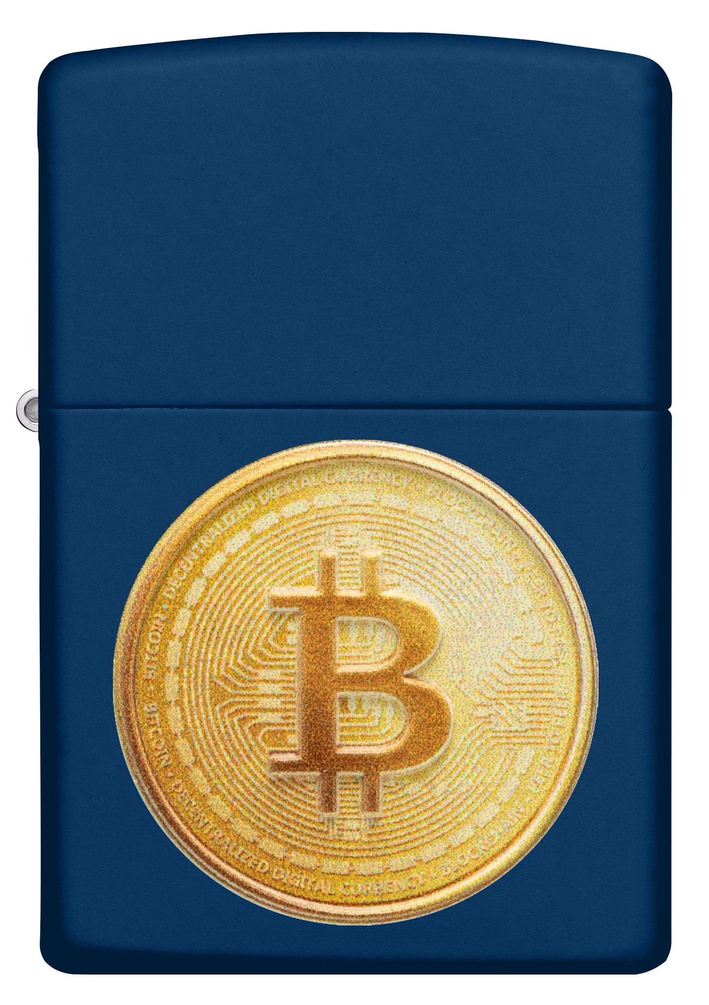 Front shot of Zippo Bejeweled Beetle Design High Polish Brass Windproof Lighter standing at a 3/4 angle.