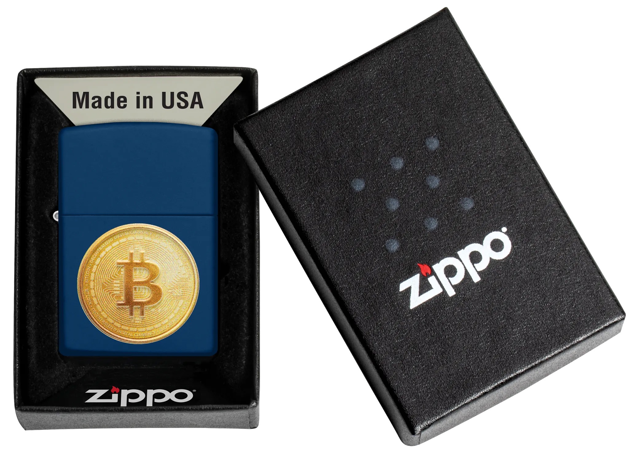Front shot of Zippo Bejeweled Beetle Design High Polish Brass Windproof Lighter standing at a 3/4 angle.