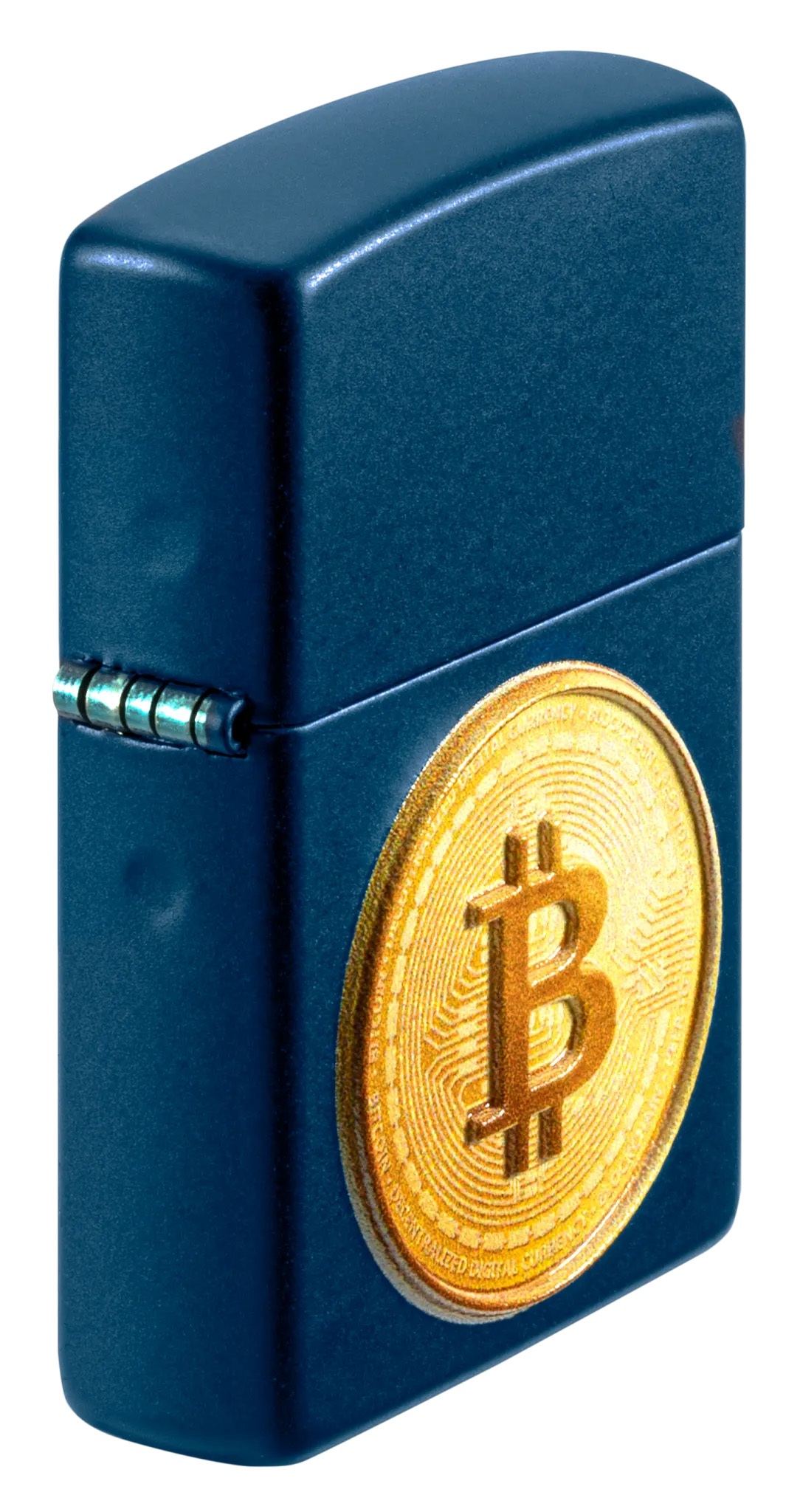 Front shot of Zippo Bejeweled Beetle Design High Polish Brass Windproof Lighter standing at a 3/4 angle.