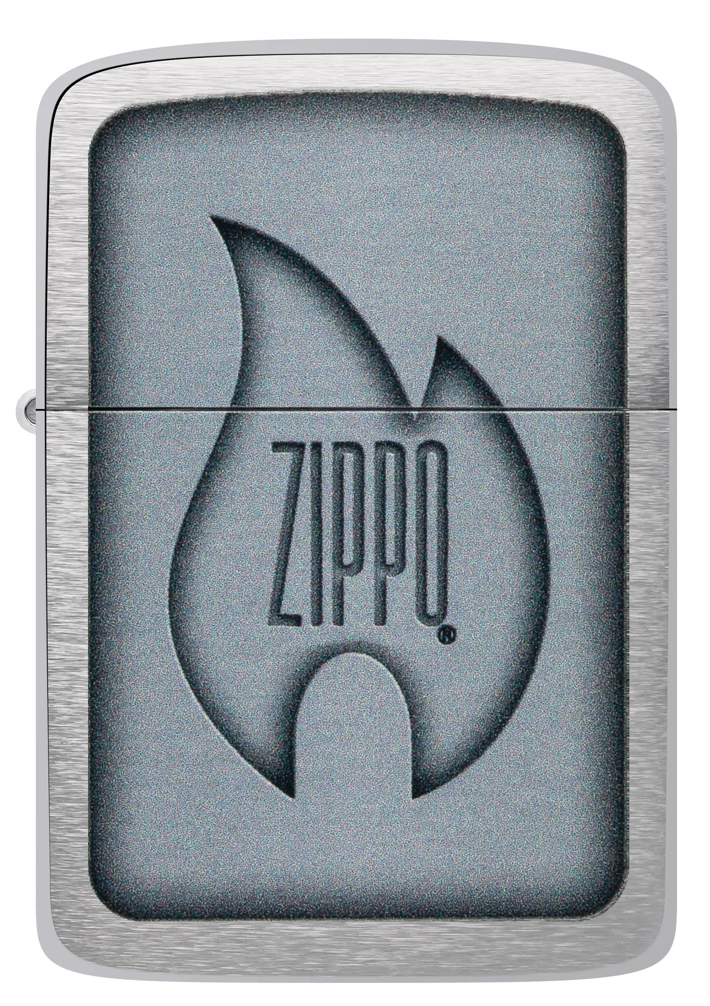 Front shot of Zippo Bejeweled Beetle Design High Polish Brass Windproof Lighter standing at a 3/4 angle.