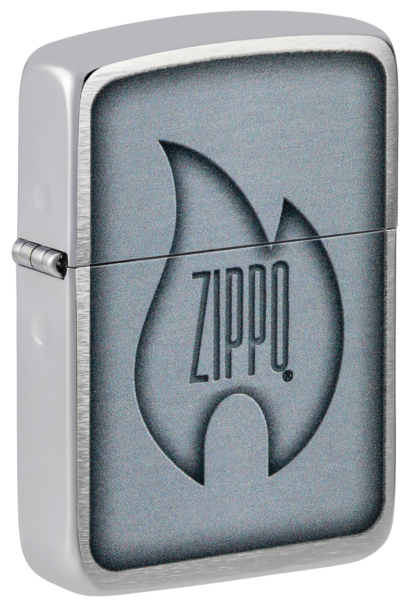 Front shot of Zippo Bejeweled Beetle Design High Polish Brass Windproof Lighter standing at a 3/4 angle.