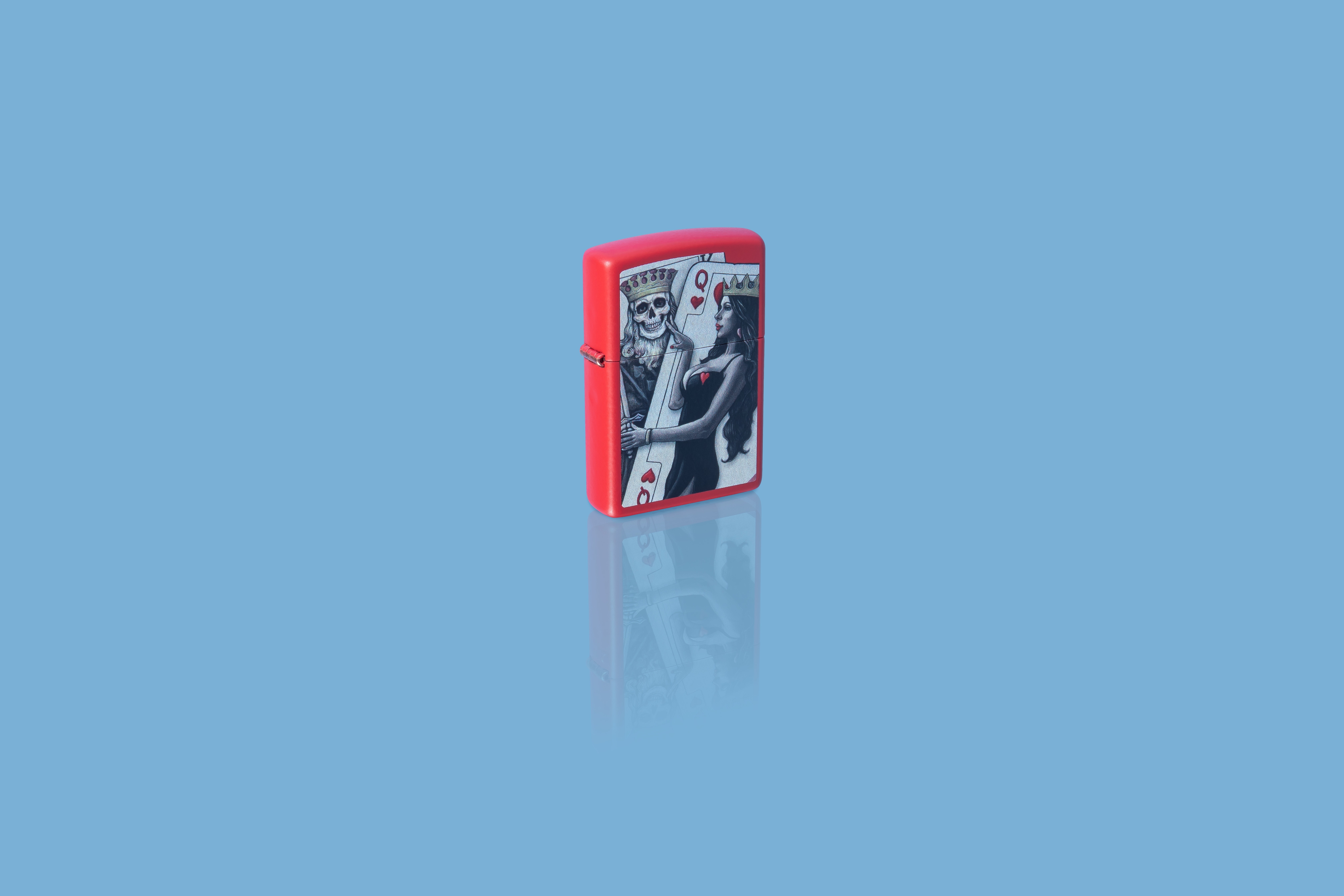 Front shot of Zippo Bejeweled Beetle Design High Polish Brass Windproof Lighter standing at a 3/4 angle.